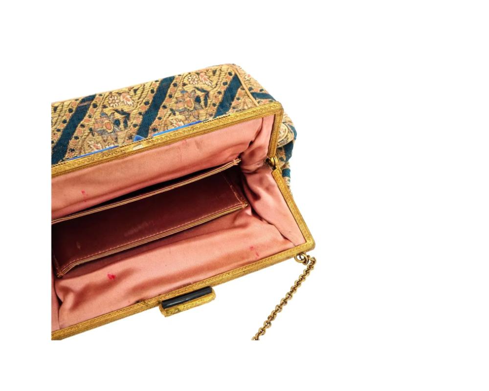 Antique Persian Safavid Textile Handbag Ca 18Th C For Sale 2
