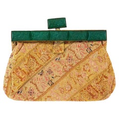 Sac à main persan ancien en textile safavide, vers 18ème siècle