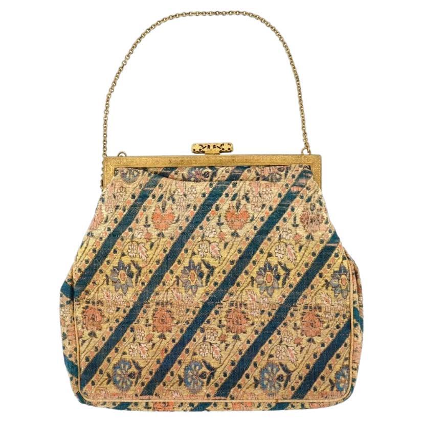 Ancien sac à main persan safavide en textile, vers 18ème siècle