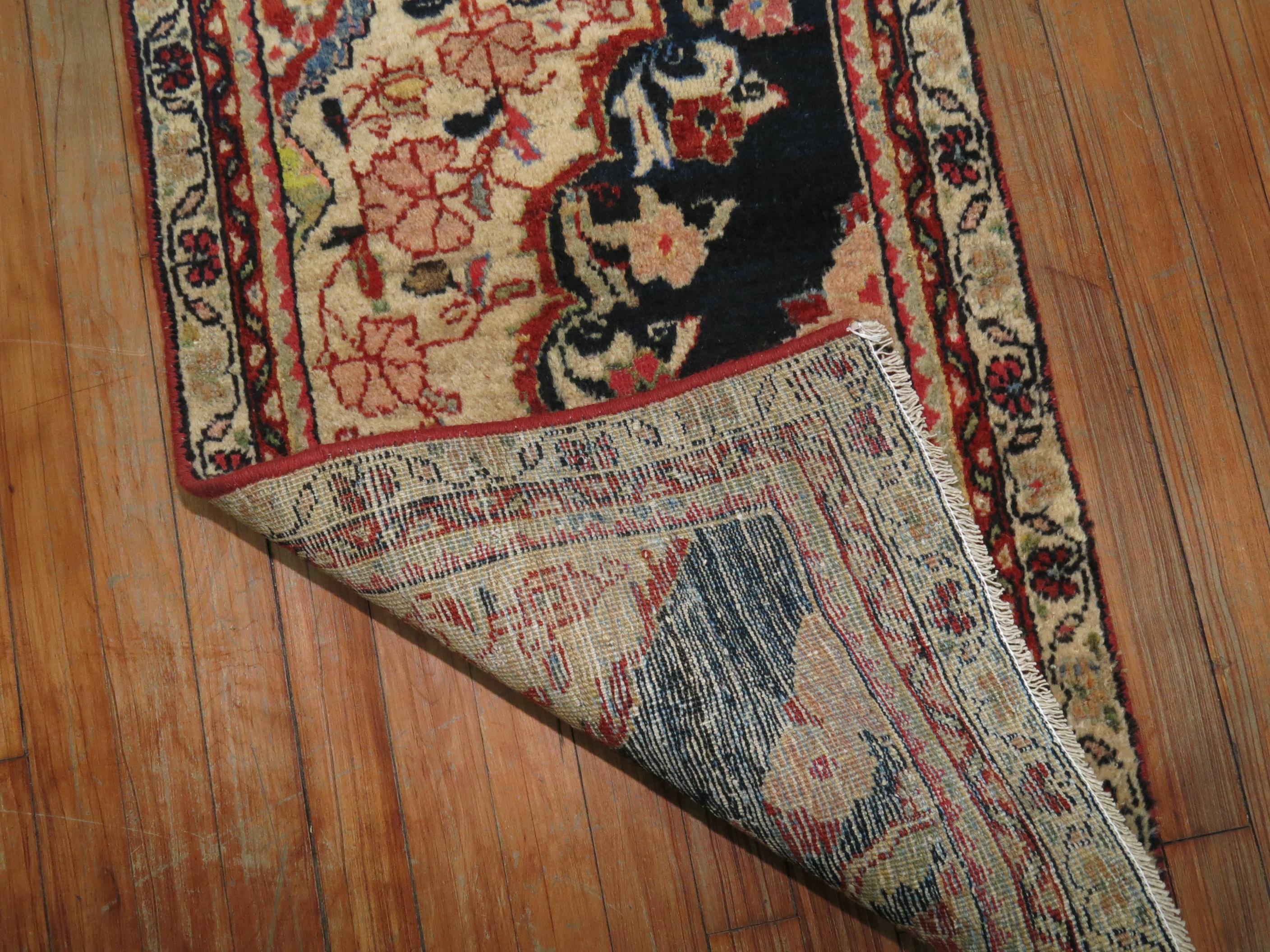 Hand-Woven Antique Persian Sampler Rug For Sale