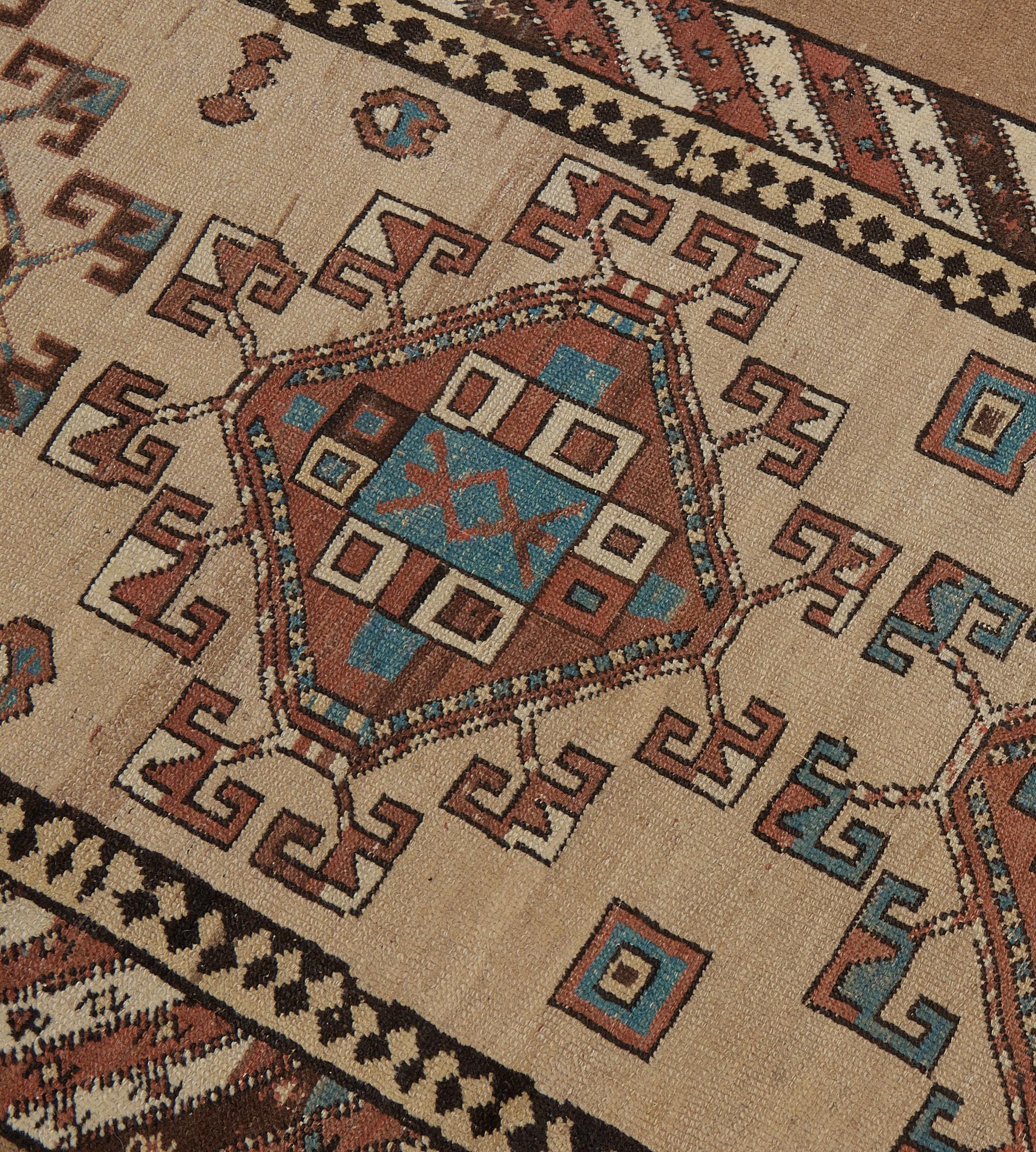 Antique Persian Sandy-Brown Wool Serab Runner In Good Condition For Sale In West Hollywood, CA
