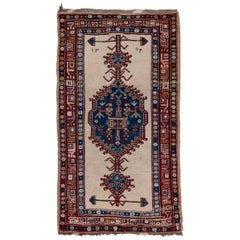 Antiker persischer Sarab-Teppich, blaue Bordüren, um 1934