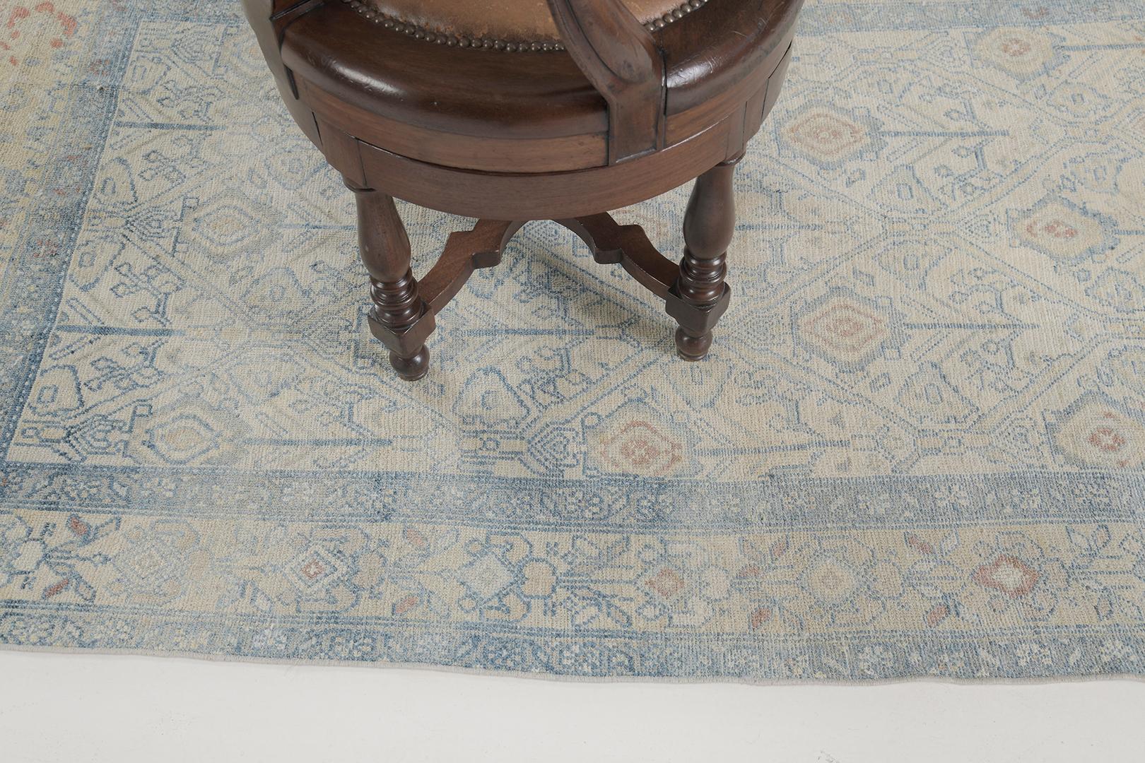 Antique Persian Sarab by Mehraban Rugs In Good Condition For Sale In WEST HOLLYWOOD, CA