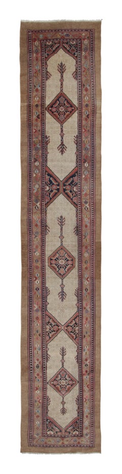 Antique Persian Sarab Extra-Long Runner with Geometric Medallions - Rug & Kilim