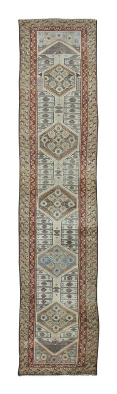 Antique Persian Sarab Extra-Long Runner with Geometric Medallions - Rug & Kilim