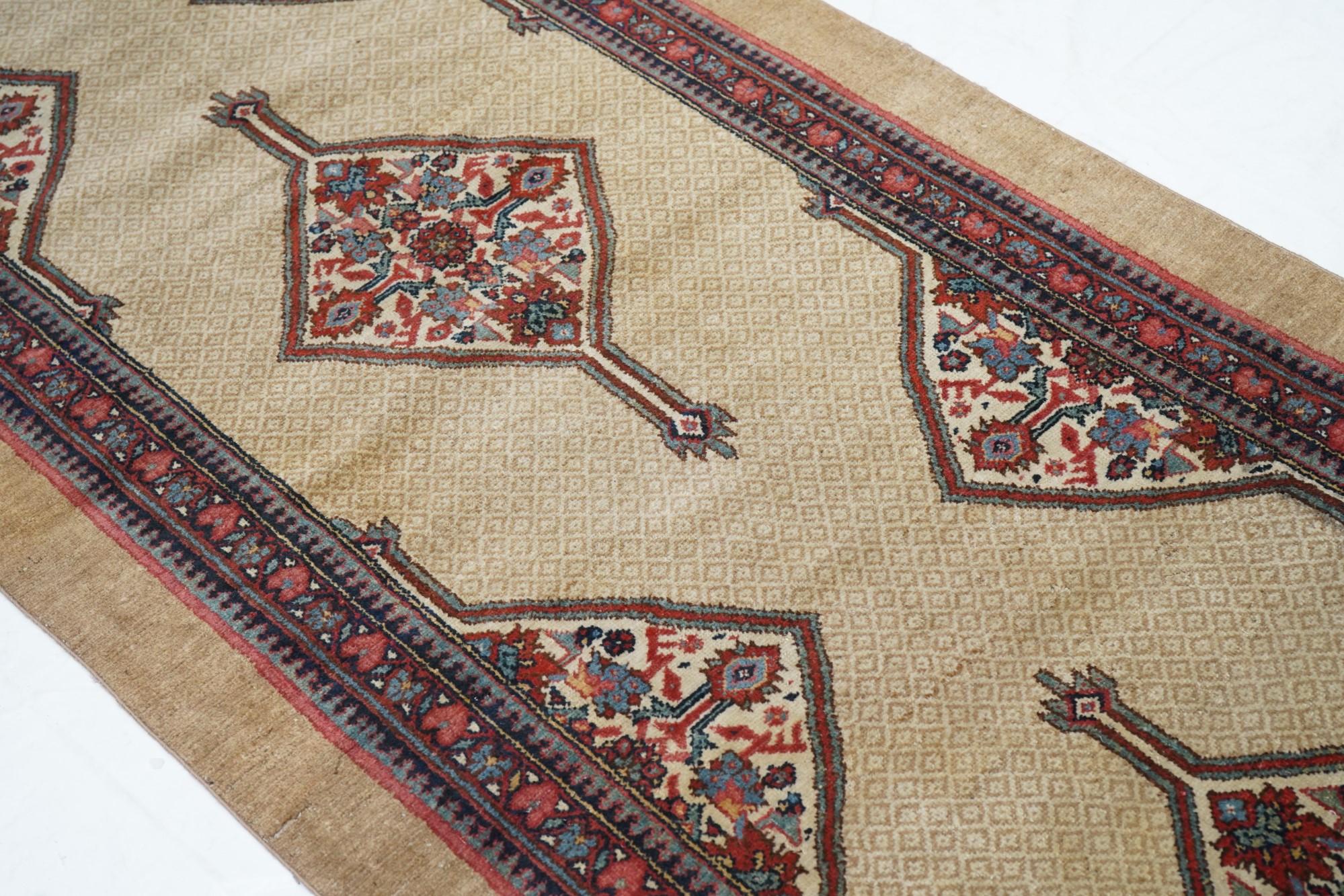 Antique Persian Sarab Rug 3'7'' x 19'4'' For Sale 1