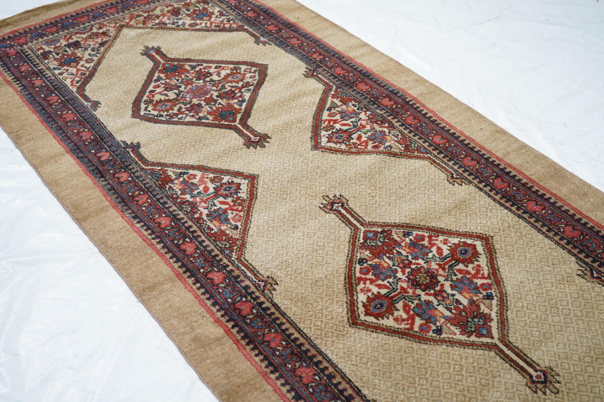 Antique Persian Sarab Rug 3'7'' x 19'4'' For Sale 2
