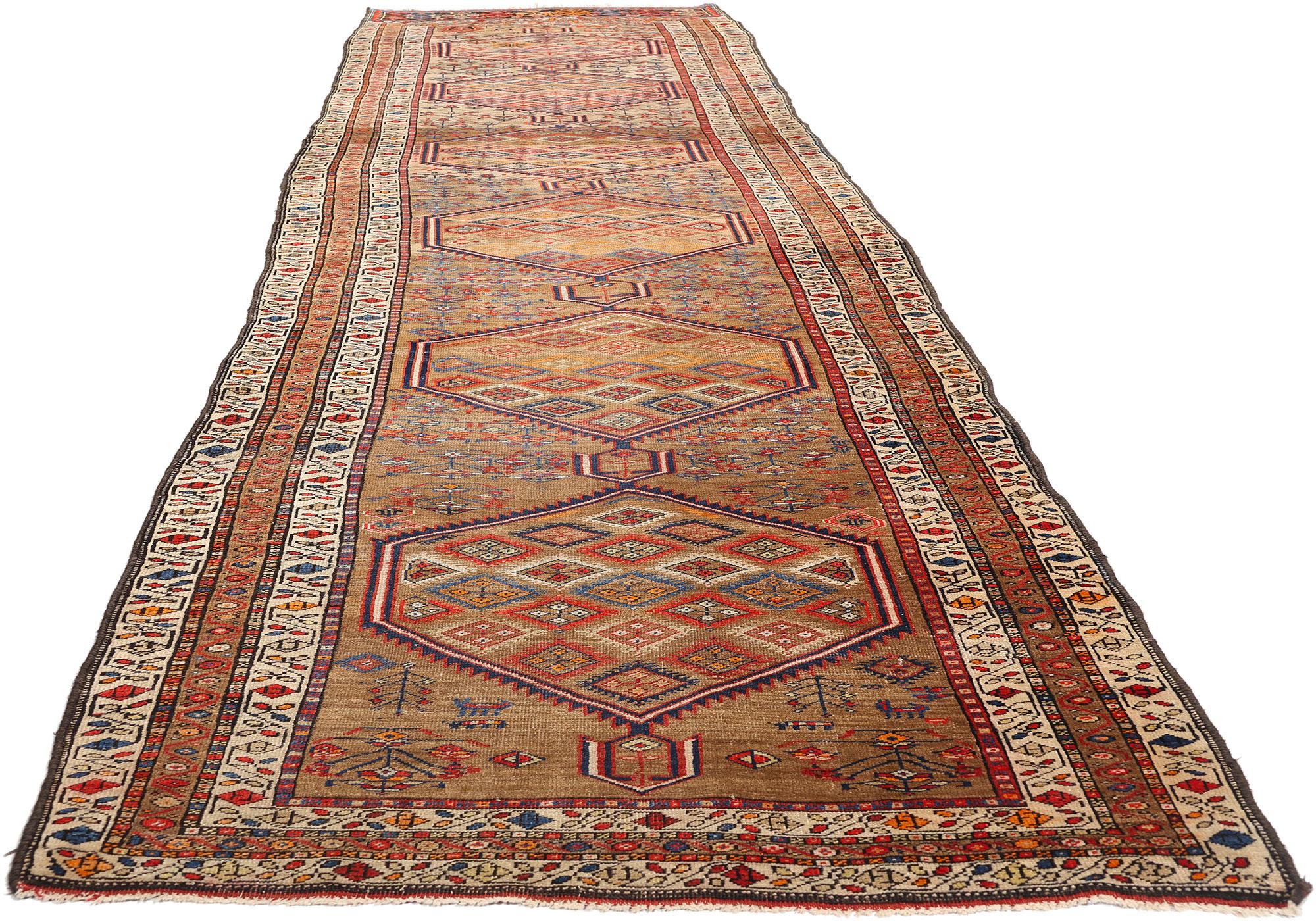 Malayer Tapis persan ancien Sarab, 04'01 x 15'01 en vente