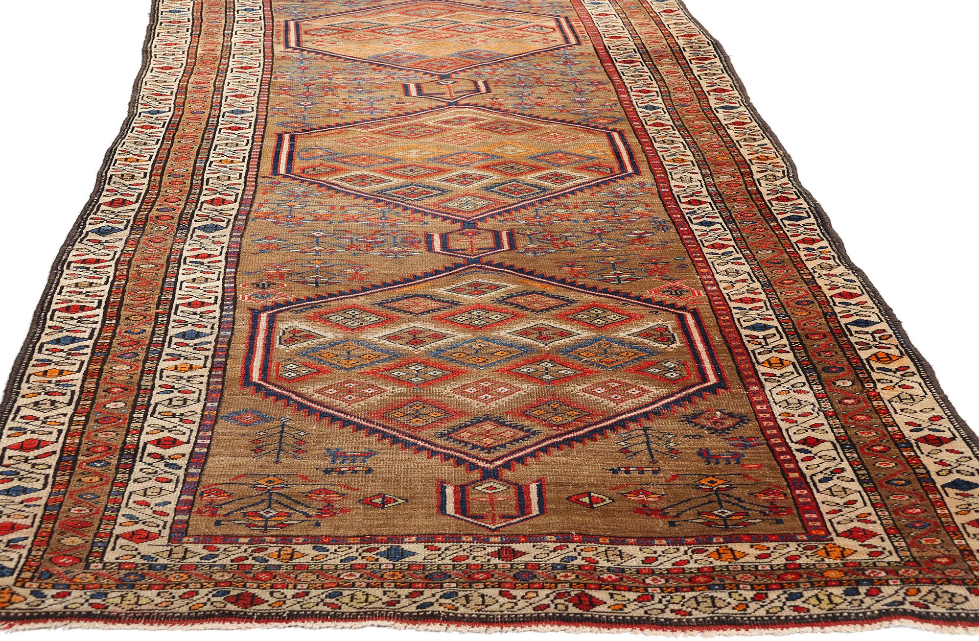 Hand-Knotted Late 19th Century Antique Persian Sarab Carpet For Sale