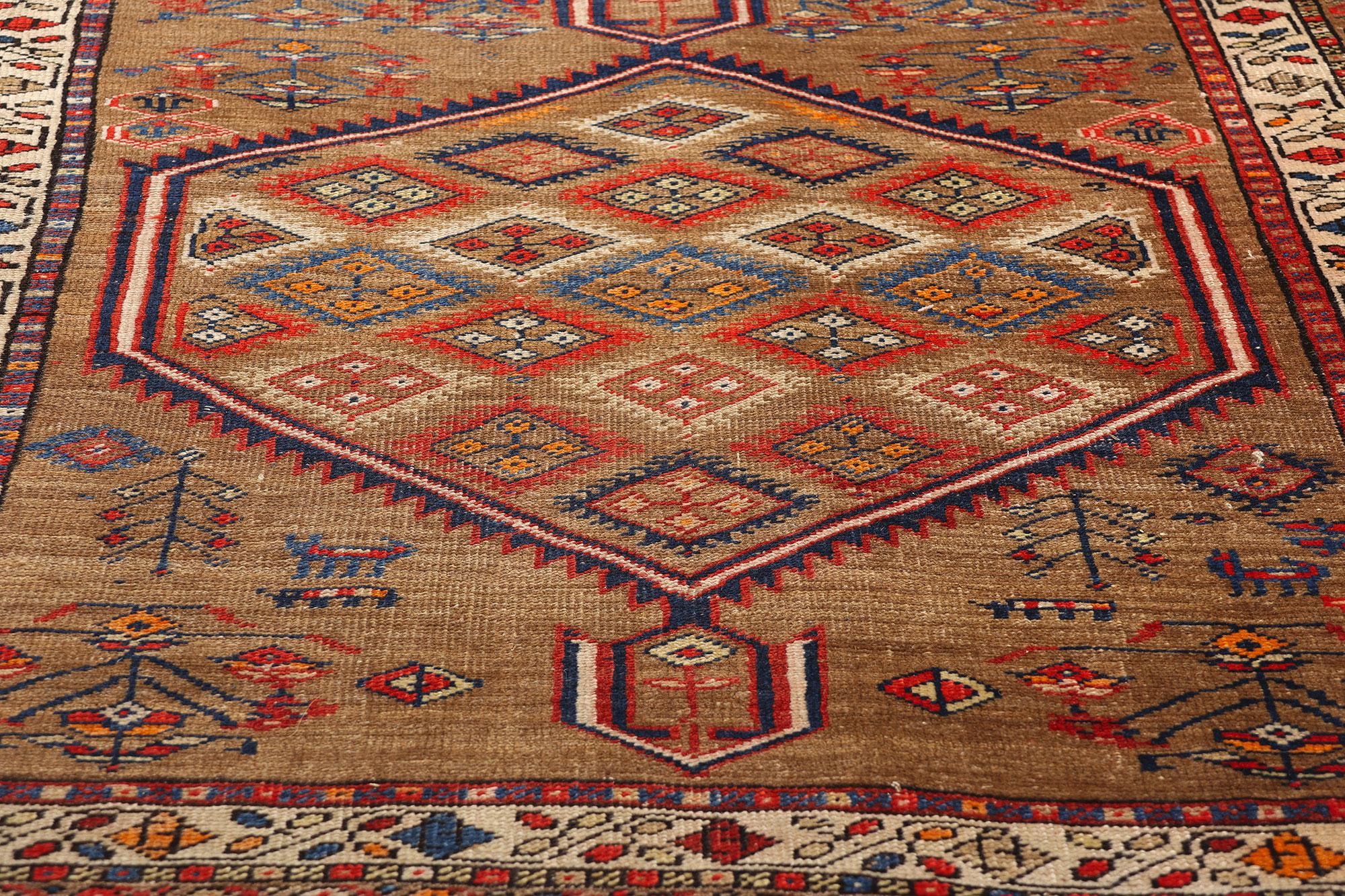 Late 19th Century Antique Persian Sarab Carpet In Distressed Condition For Sale In Dallas, TX