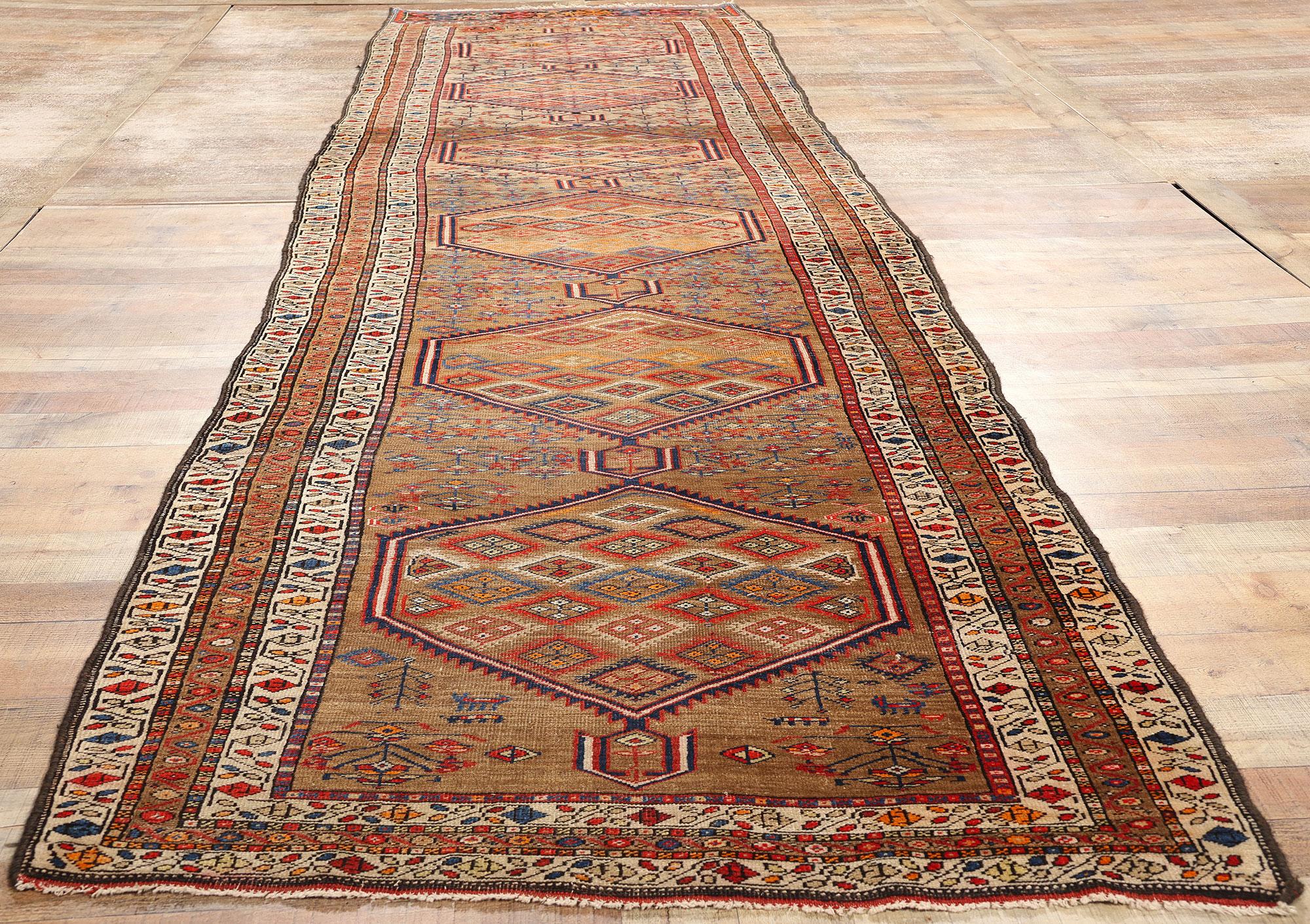 Antique Persian Sarab Rug Carpet, 04'01 x 15'01 For Sale 1