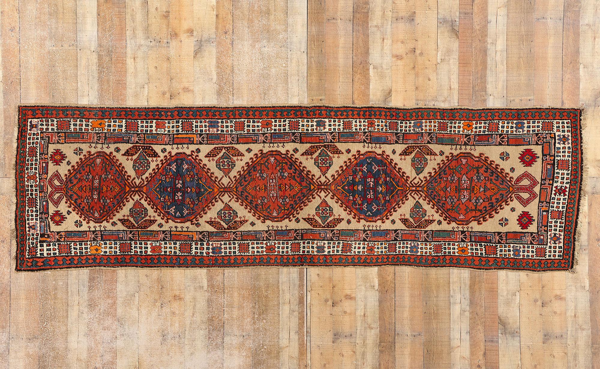 Antique Persian Sarab Rug Carpet Runner, 03’02 x 10’10 For Sale 3
