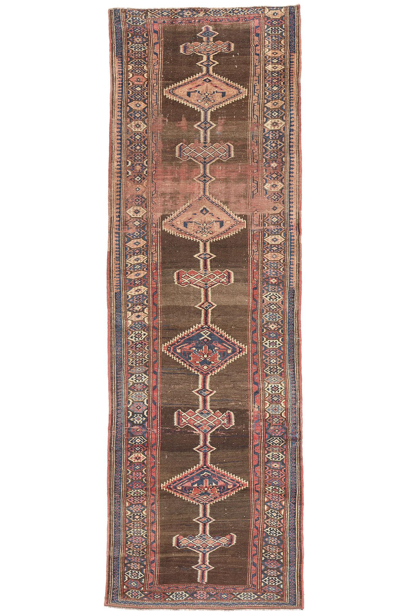 Antique Persian Sarab Rug Runner, Natural Elegance Meets Tribal Style For Sale 2
