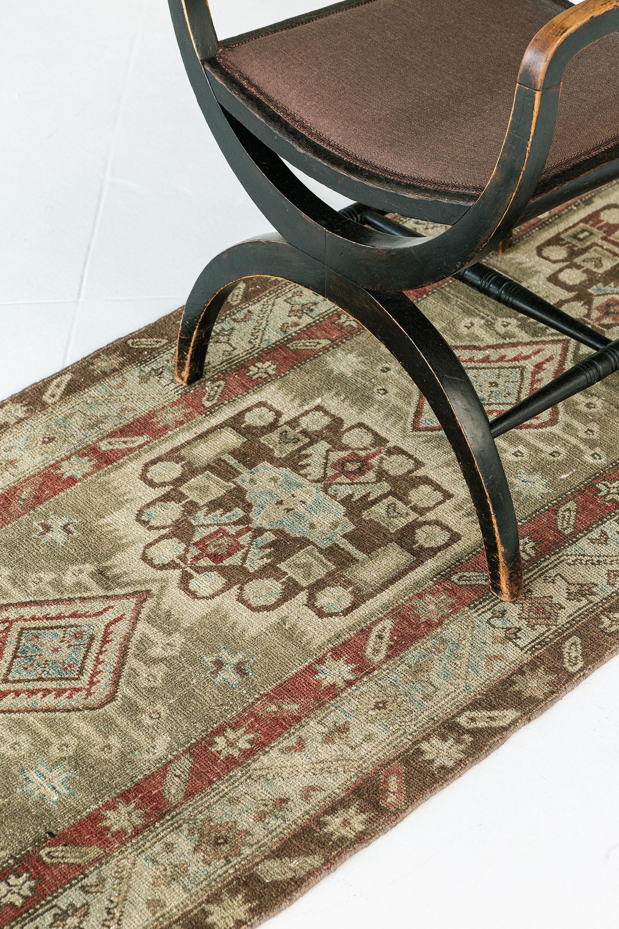 Wool Antique Persian Sarab Runner 27218 For Sale