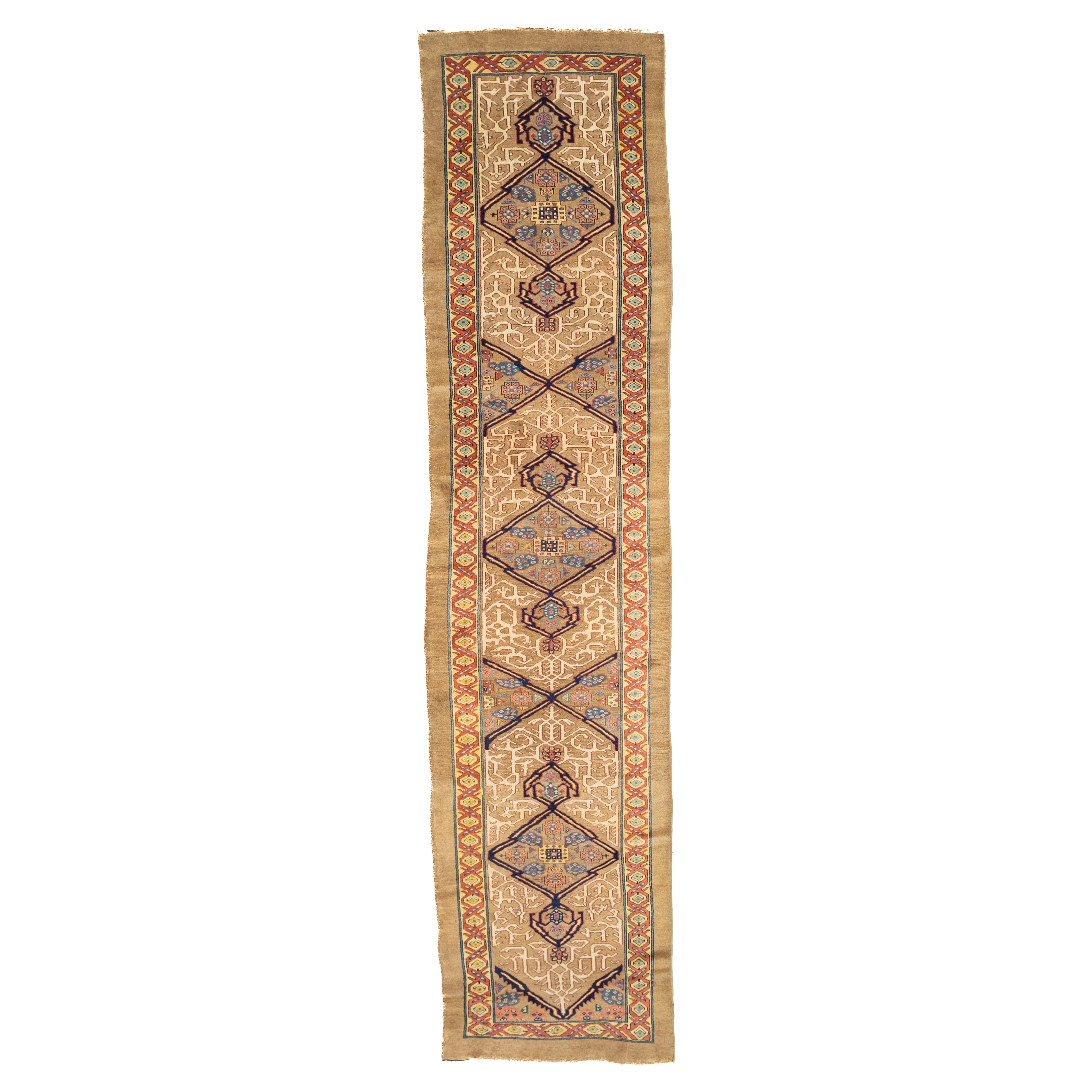 Alfombra persa antigua Sarab de 3'9" x 15'6"
