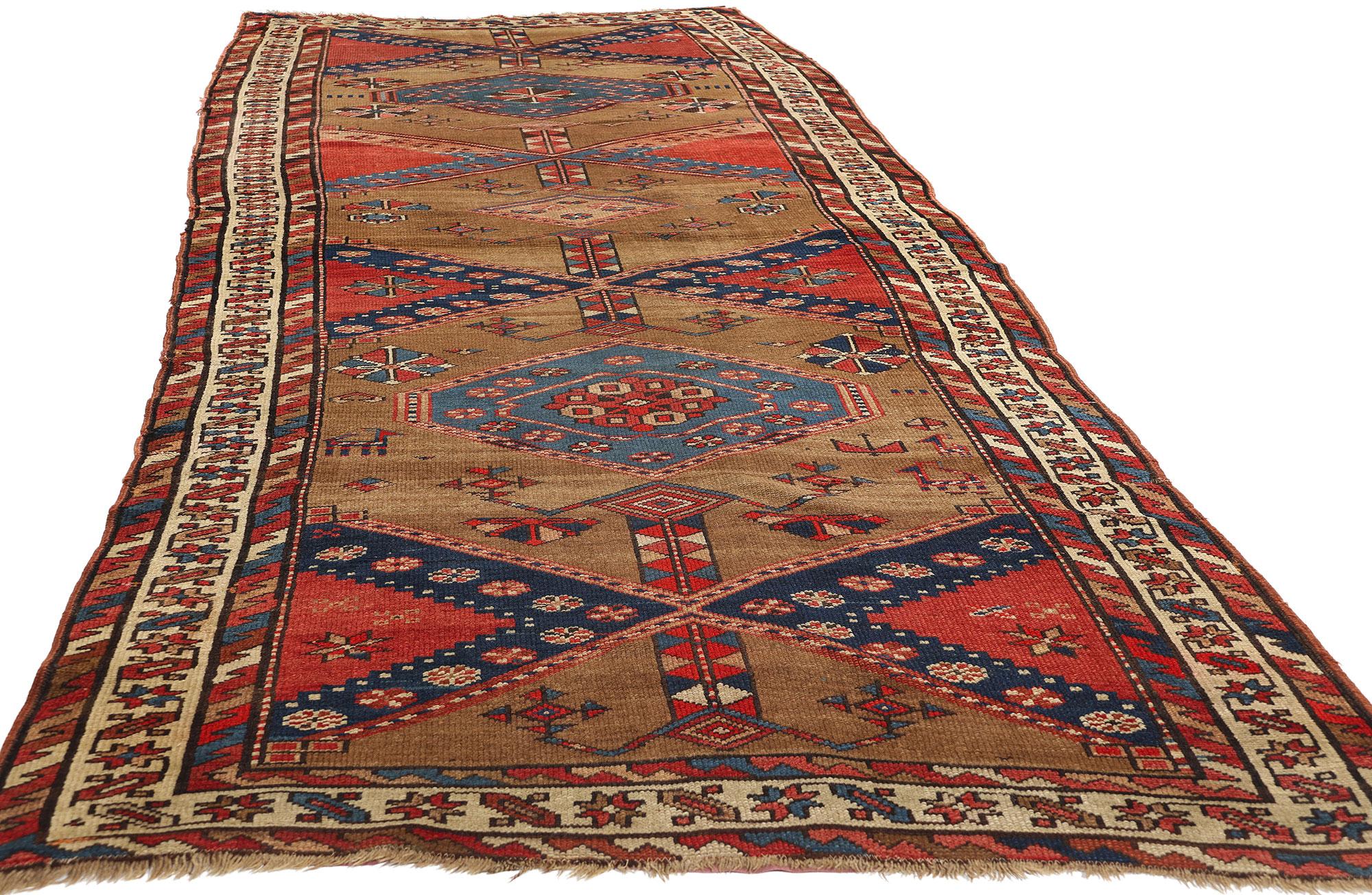 Tribal Late 19th Century Antique Persian Sarab Rug Runner, 04’04 x 11’00 For Sale