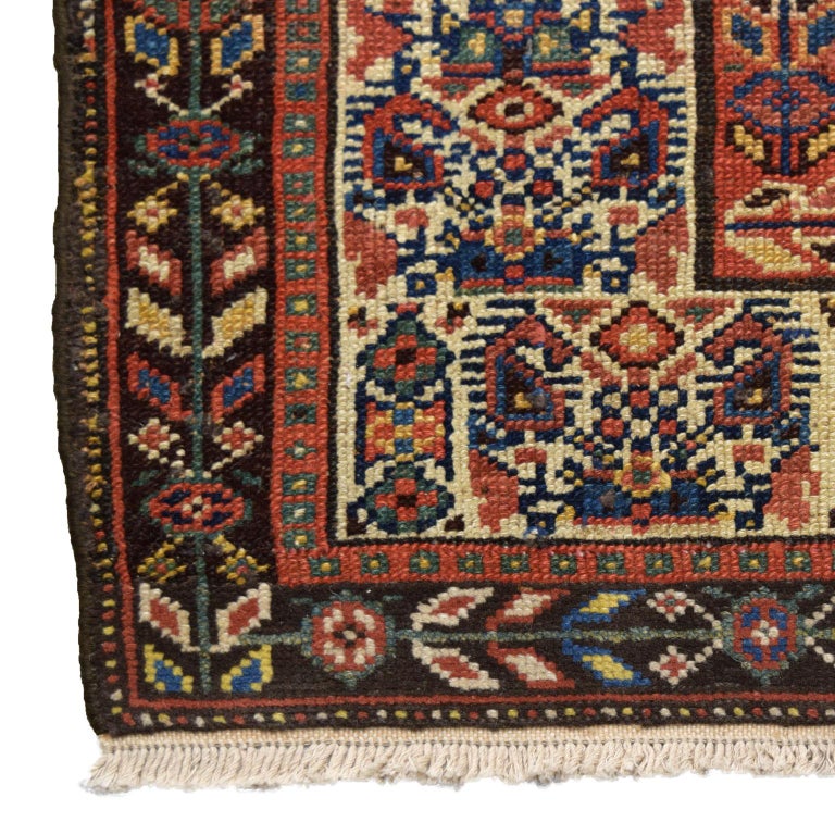 Saraband Rugs Antique 1900s Persian Saraband Rug, Blue, Red, and Orange, 5x7 For Sale ...