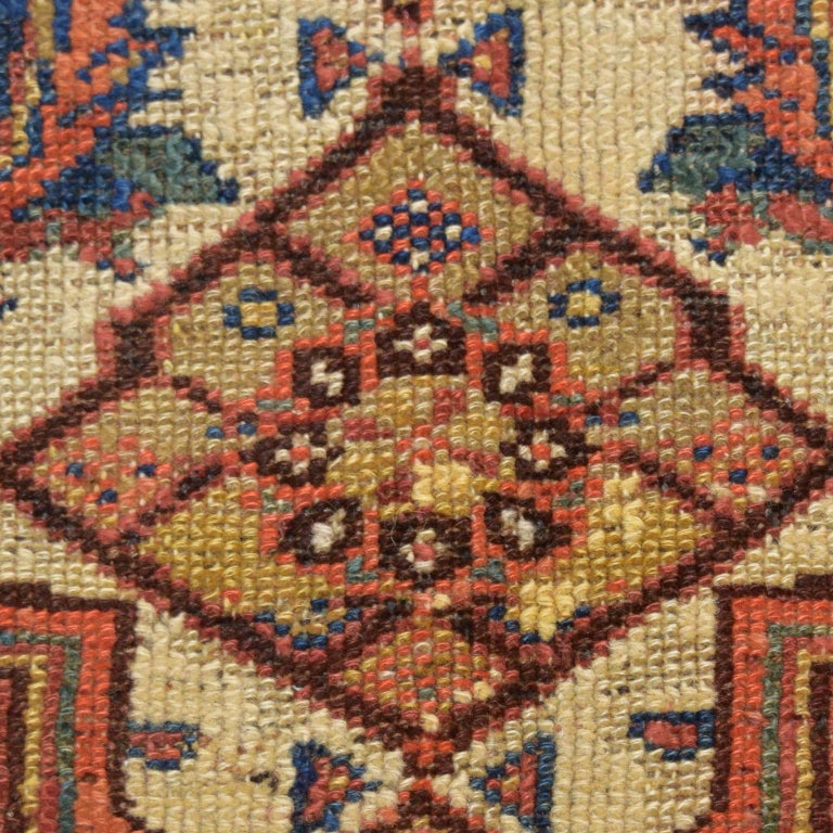 Saraband Rugs Antique 1900s Persian Saraband Rug, Blue, Red, and Orange, 5x7 For Sale ...