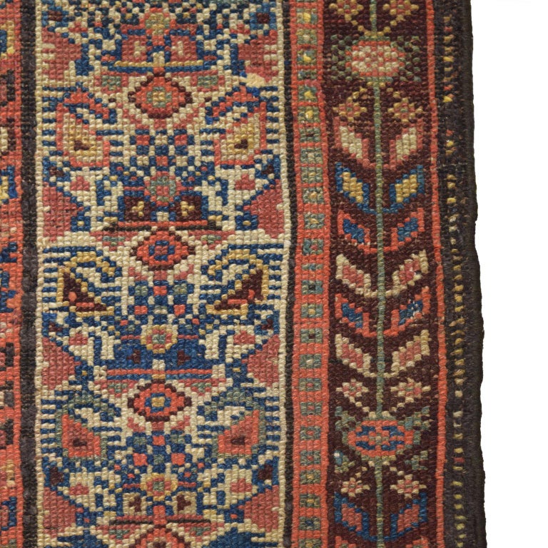 Saraband Rugs Antique 1900s Persian Saraband Rug, Blue, Red, and Orange, 5x7 For Sale ...