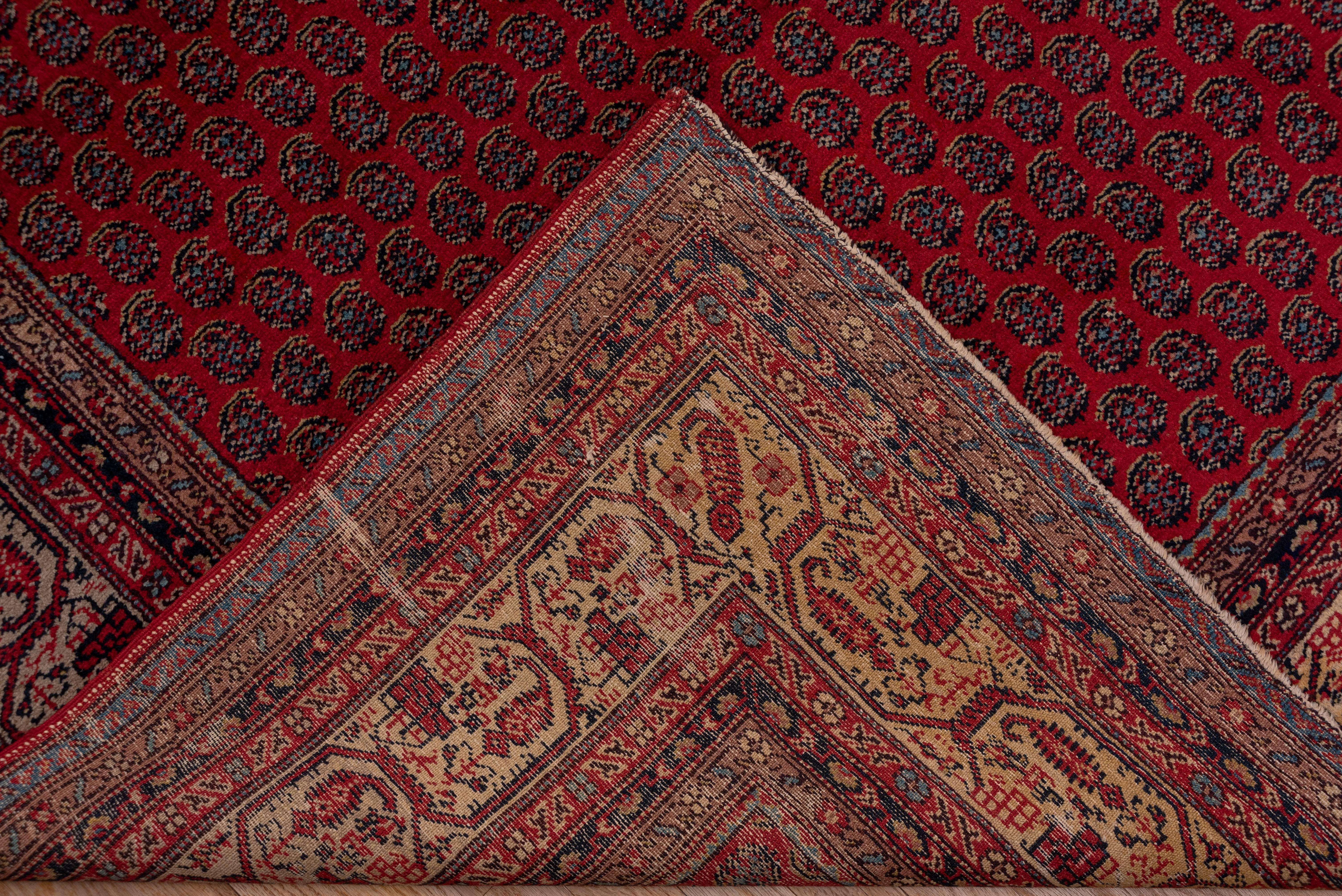 Antiker persischer Saraband-Teppich, rotes Allover-Feld, ca. 1930er Jahre (Wolle) im Angebot