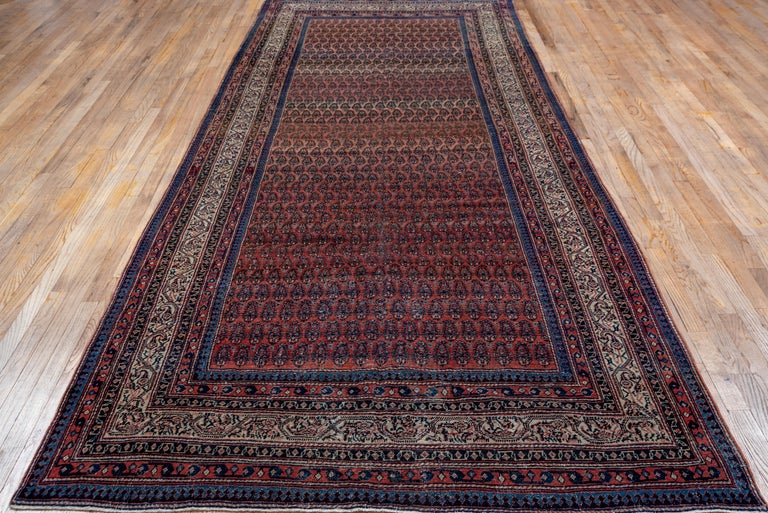 Saraband Rug Antique Persian Saraband Gallery Rug, Red Paisley Field, Circa 1920s ...