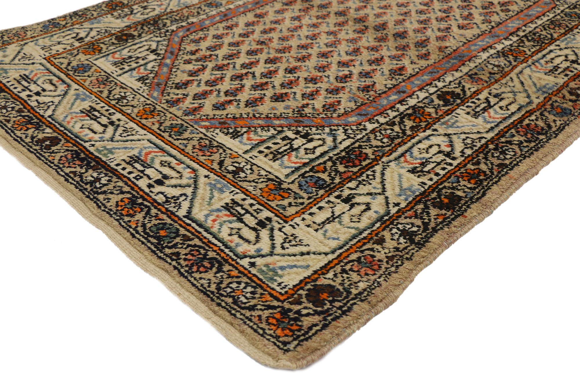 20th Century Antique Persian Saraband Rug with Mir Boteh Design For Sale