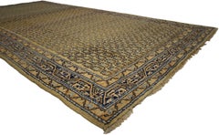 Antique Persian Saraband Runner with Mir Boteh Design, Wide Hallway Runner