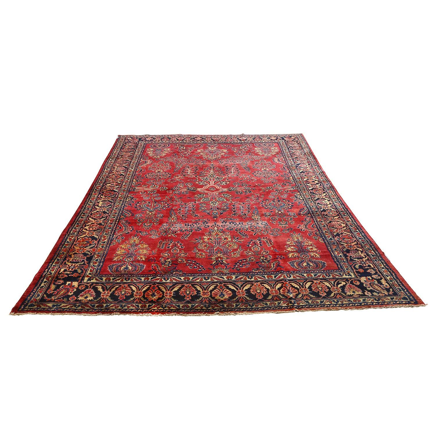 Perse Tapis persan ancien Sarook Mohajeran - Taille : 12'5 X 8'9 en vente
