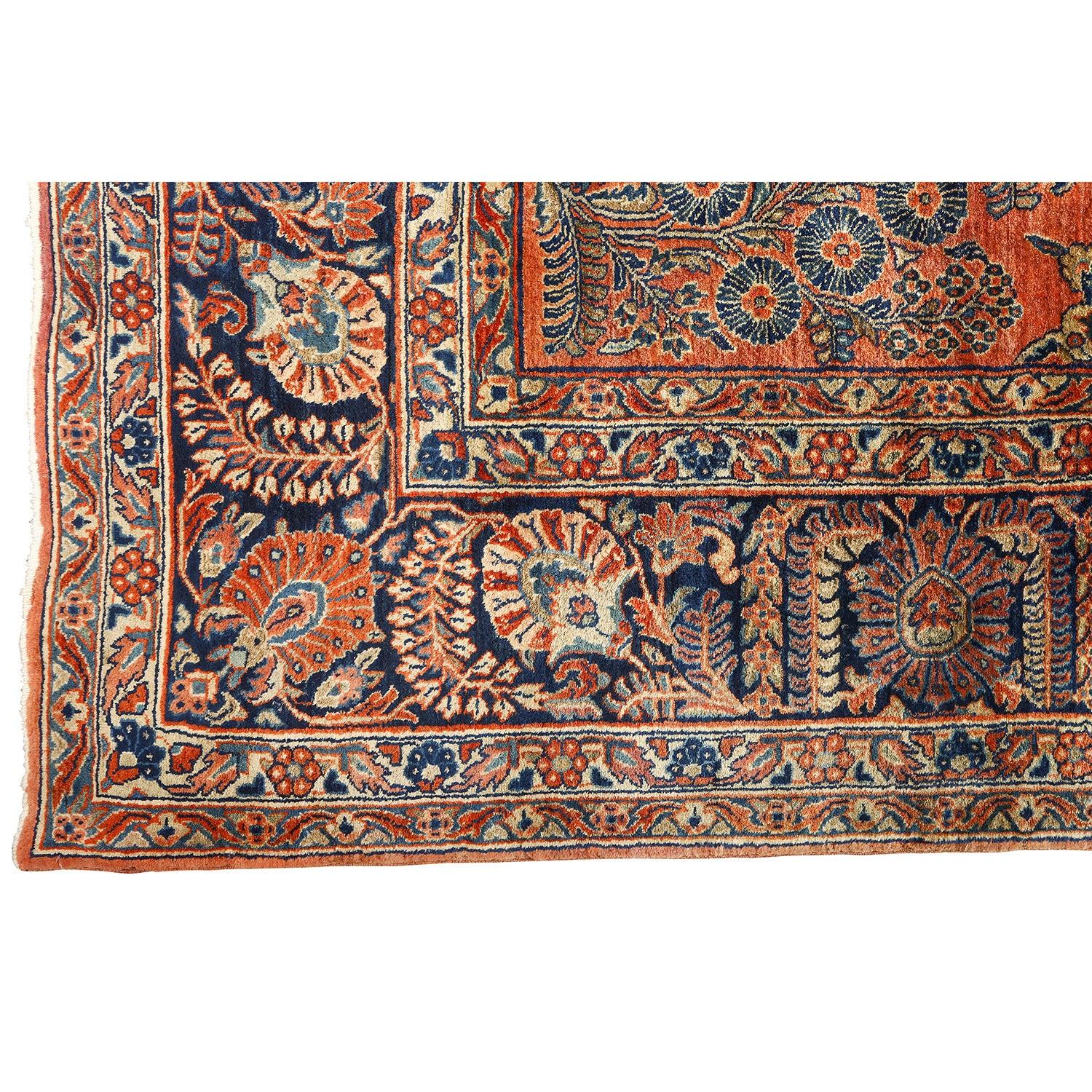Noué à la main Tapis persan ancien Sarook Mohajeran - Taille : 17'9 X 10'7 en vente