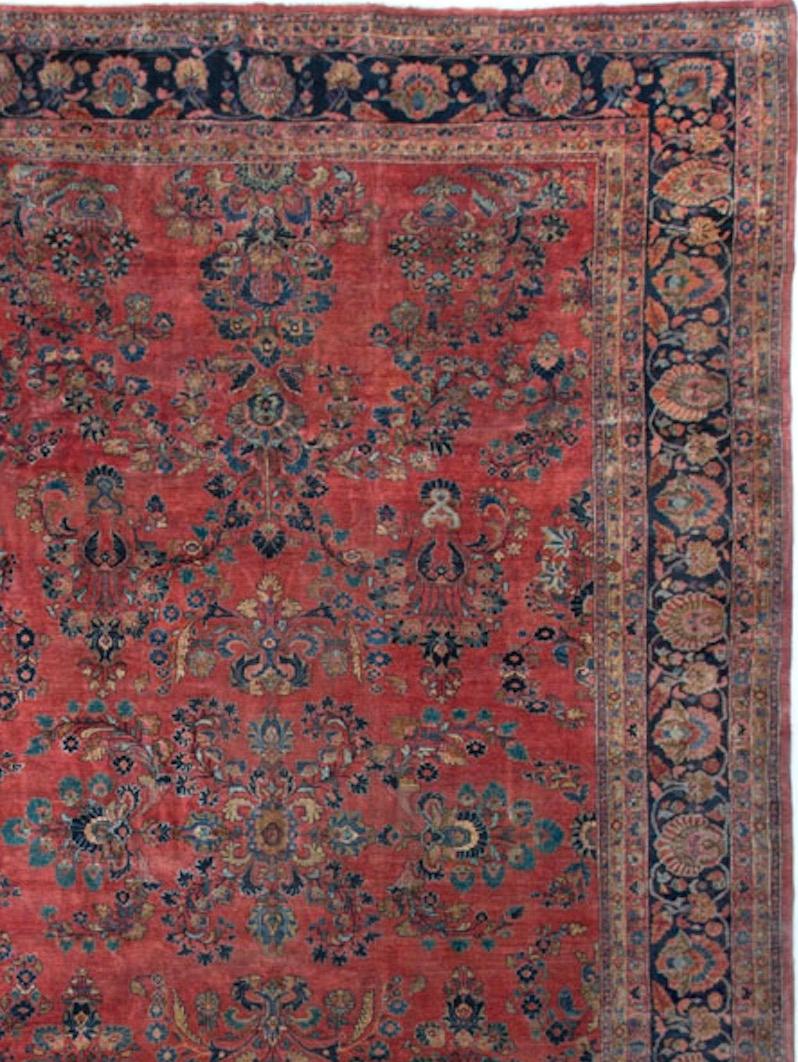 Antiker persischer Sarouk-Teppich in Übergröße, um 1900, 10'5