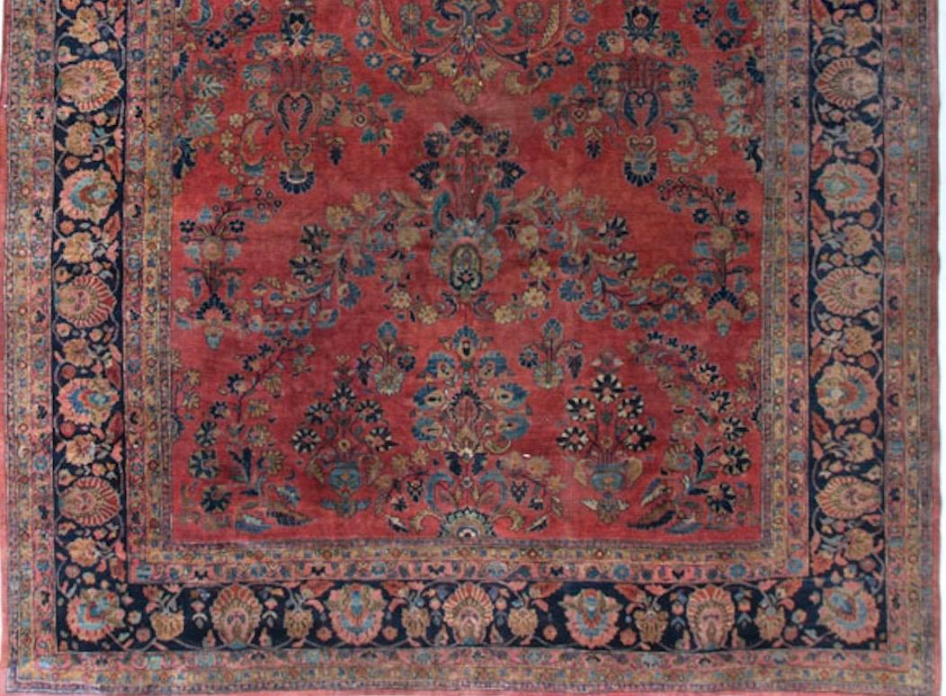 Antiker persischer Sarouk-Teppich in Übergröße, um 1900, 10'5
