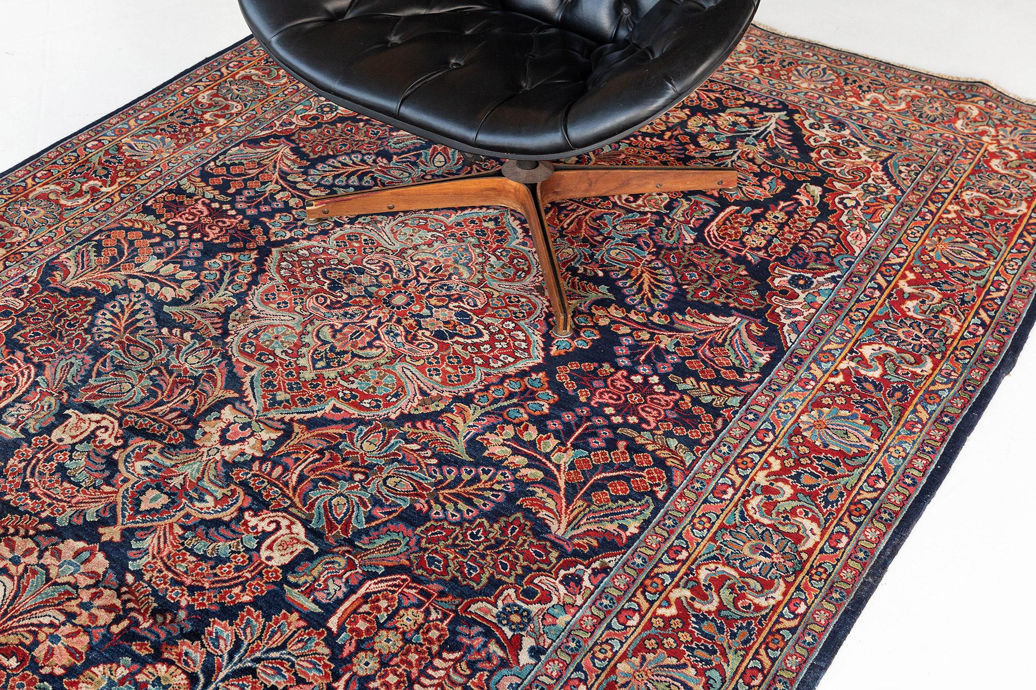 Wool Antique Persian Sarouk 57818 For Sale