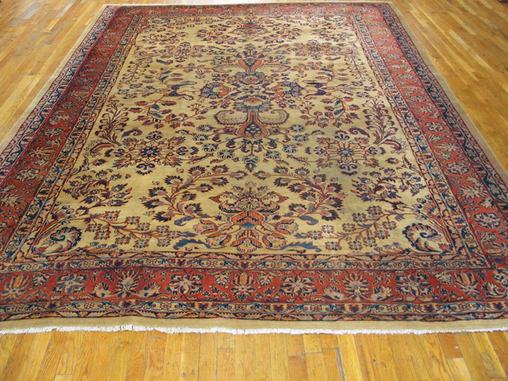 Sarouk Farahan 1920s Persian Sarouk Carpet ( 8'9