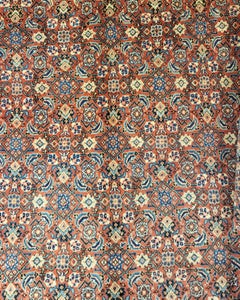 Early 20th Century Persian Sarouk - All Over Mahi Design - Coral / Pink & Cream