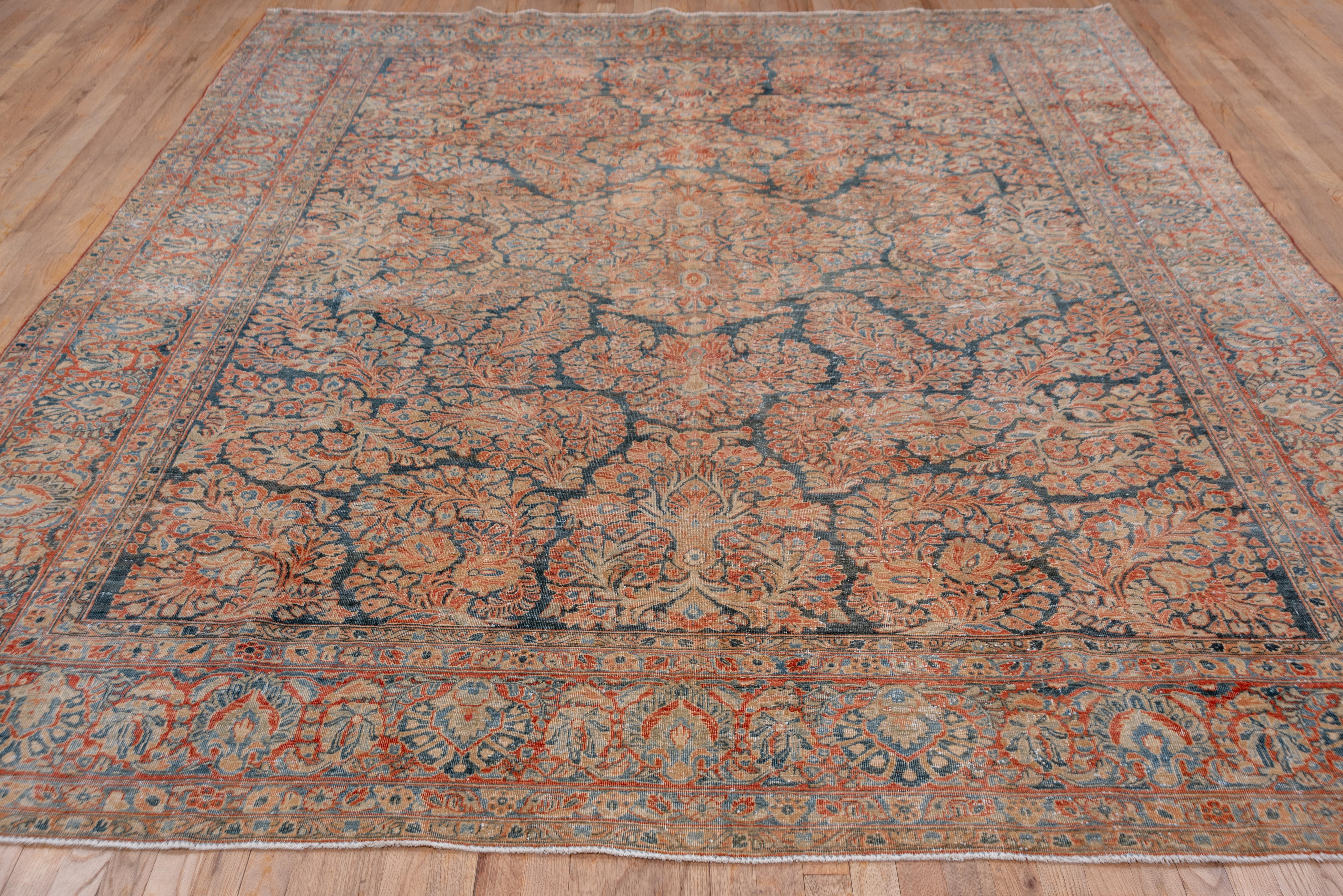 Antique Persian Sarouk Carpet, Allover Field, circa 1930s For Sale 3