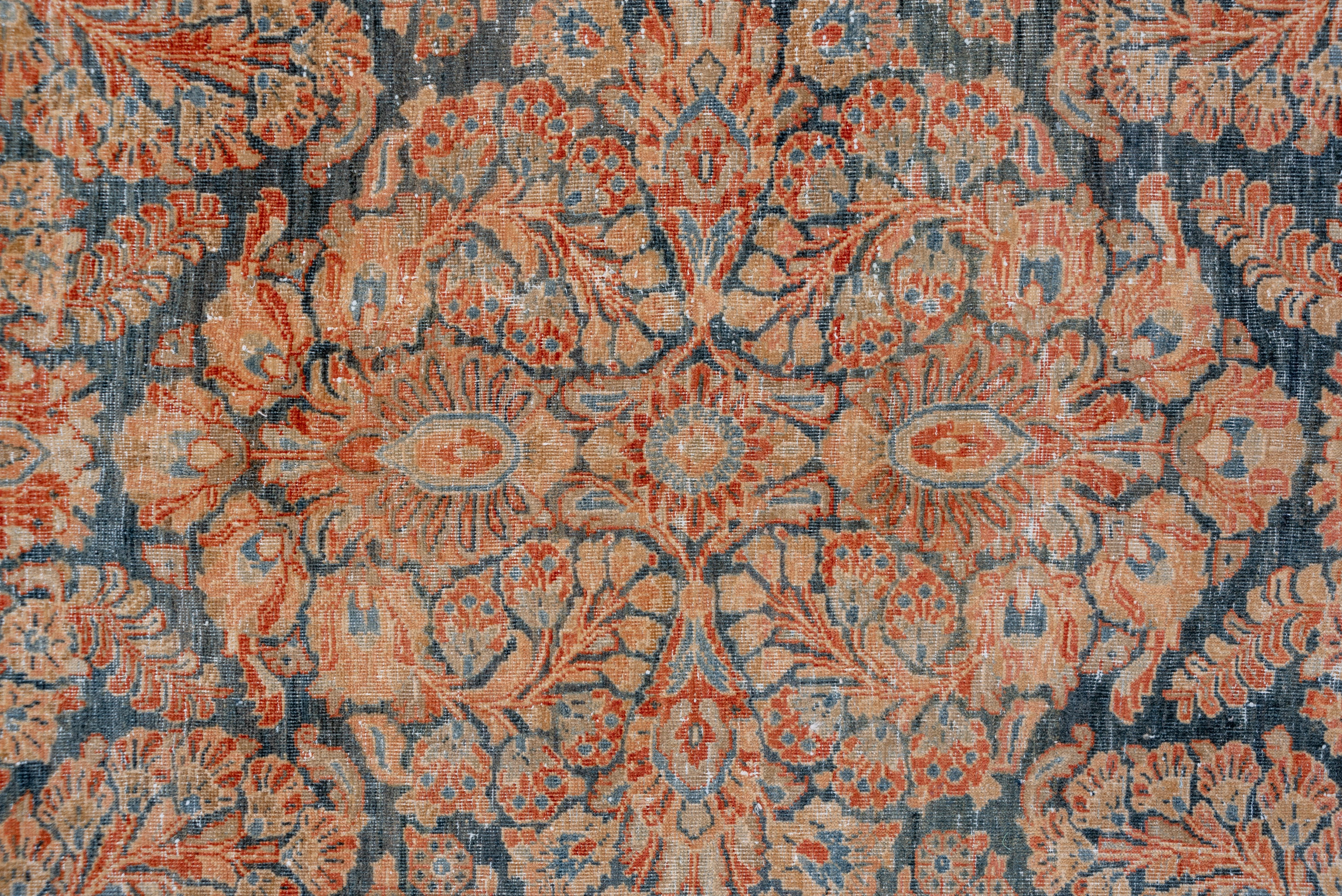 Hand-Knotted Antique Persian Sarouk Carpet, Allover Field, circa 1930s For Sale