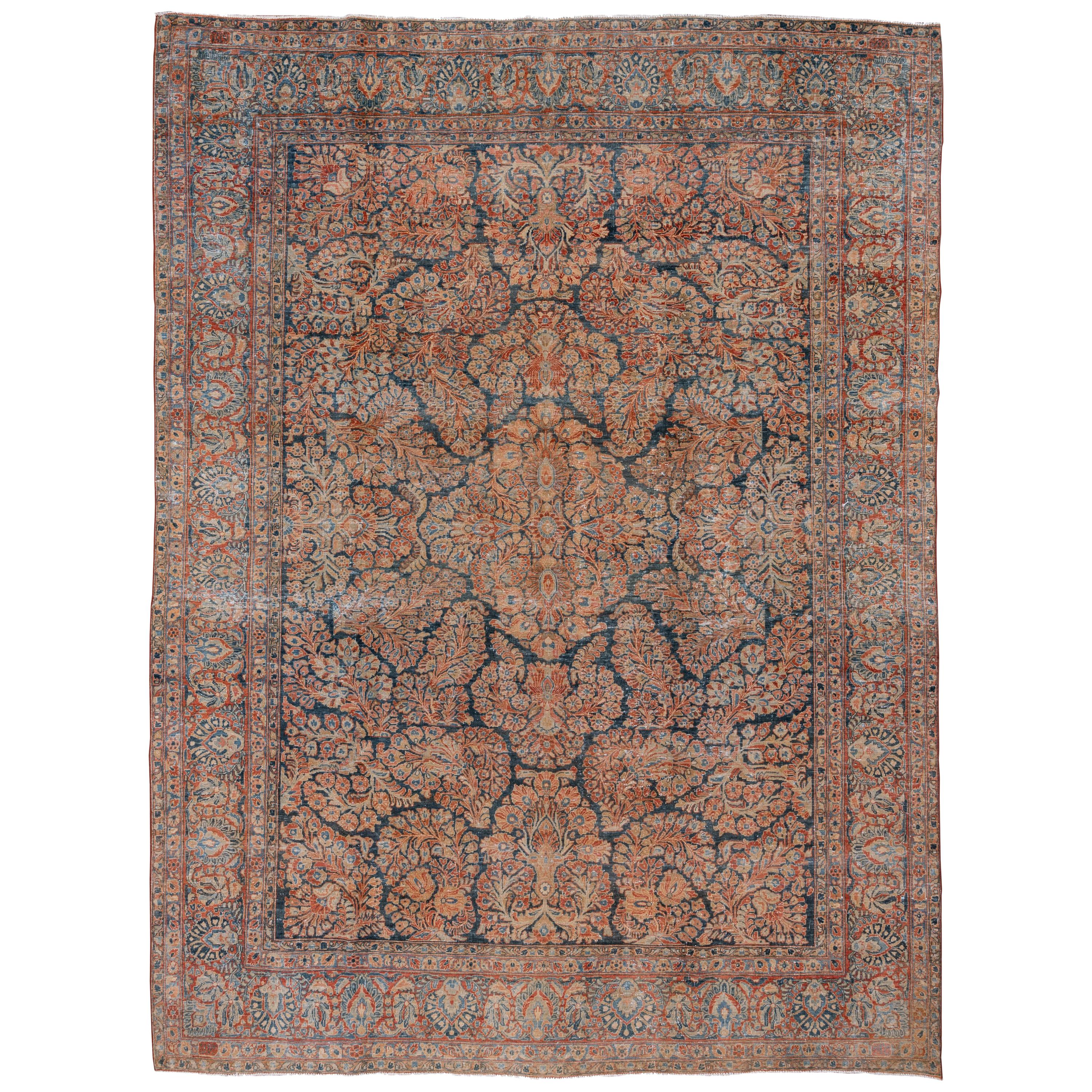 Antique Persian Sarouk Carpet, Allover Field, circa 1930s