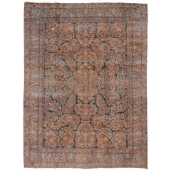 Tapis persan ancien Sarouk, terrain Allover, vers les années 1930