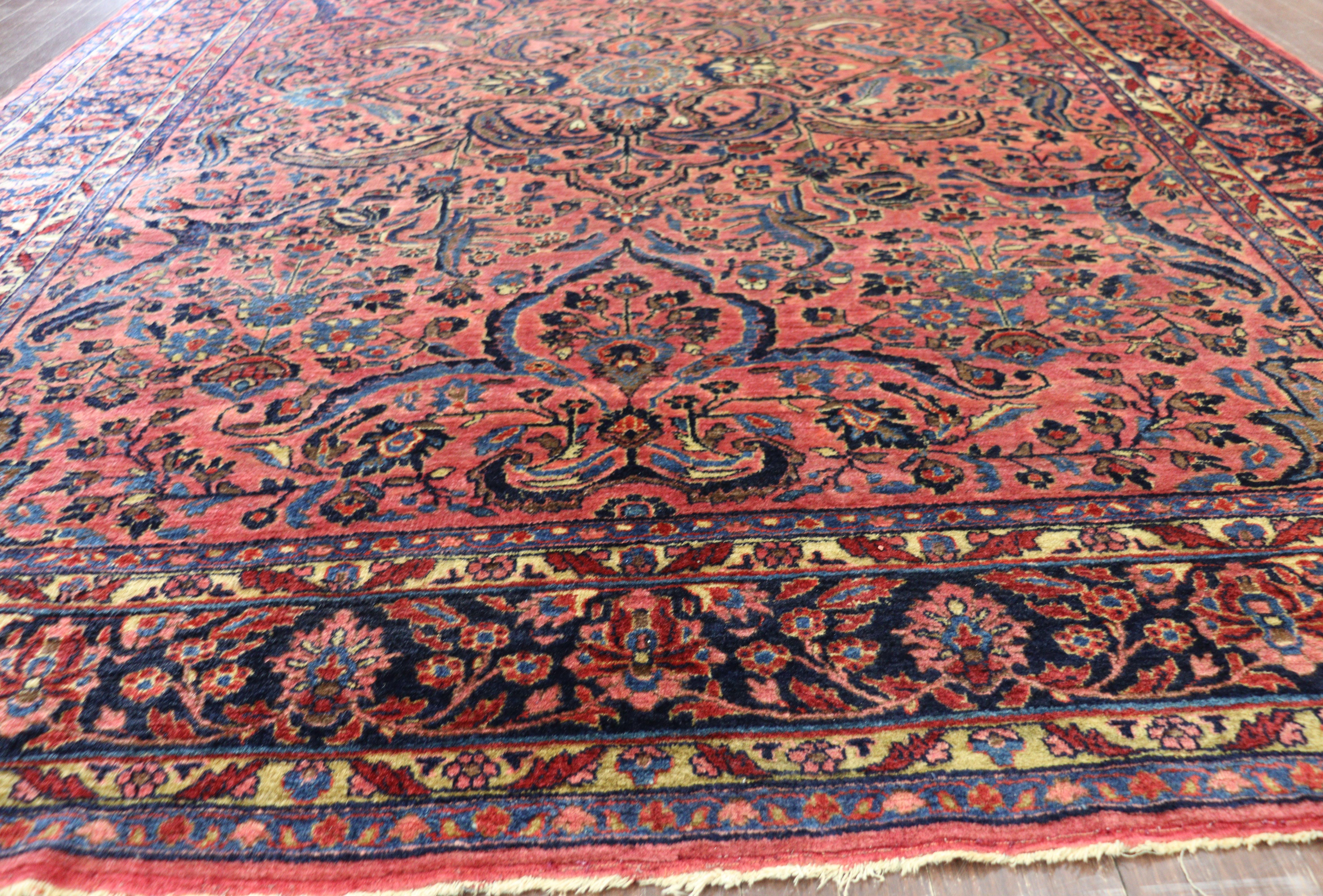 Sarouk Farahan Antique Persian Sarouk Carpet, circa 1920's 7' x 10'