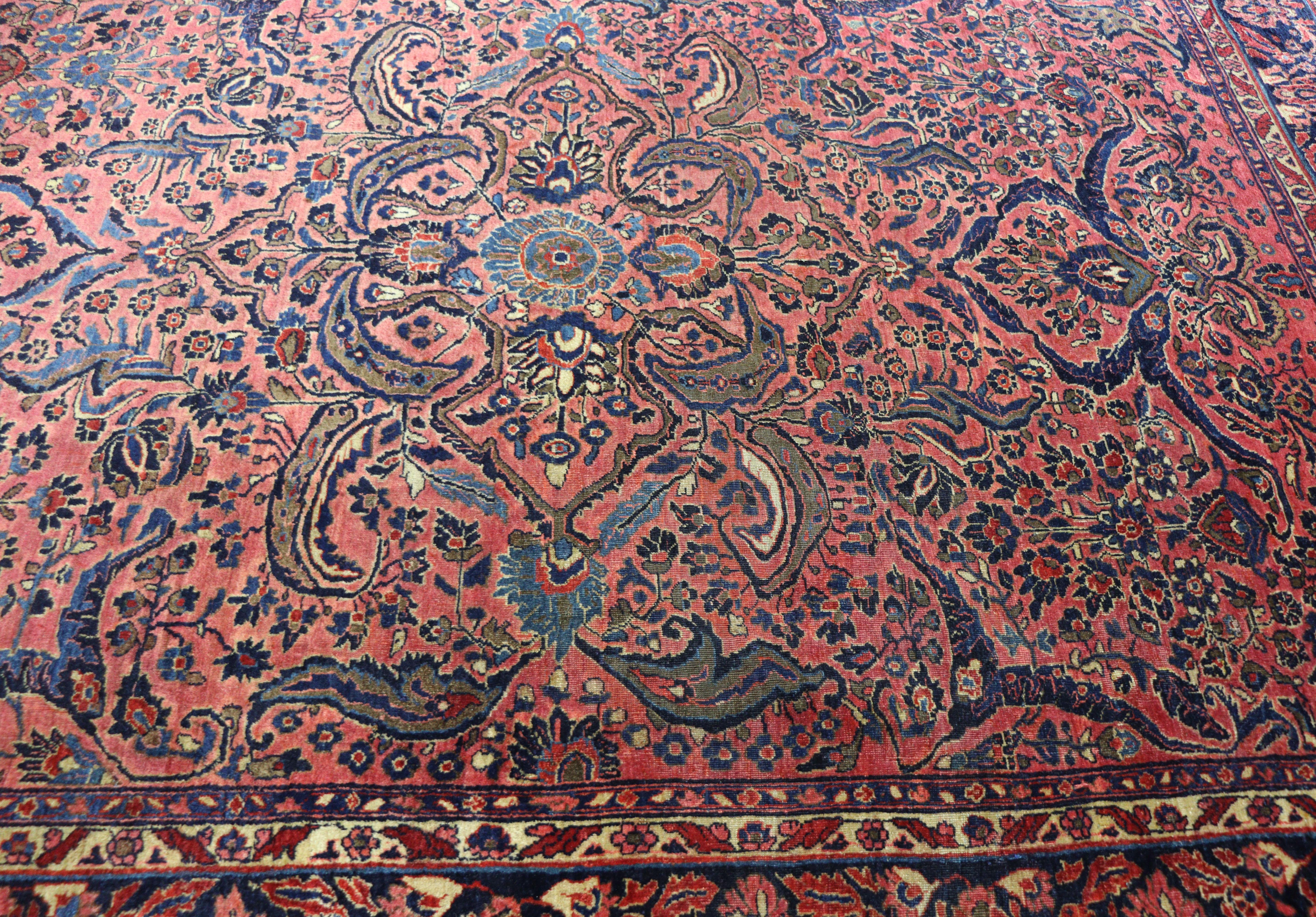 Antique Persian Sarouk Carpet, circa 1920's 7' x 10' 2
