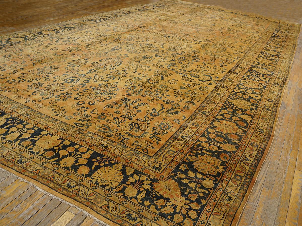 Sarouk Farahan 1920s Persian Sarouk Mohajeran Carpet ( 12'8