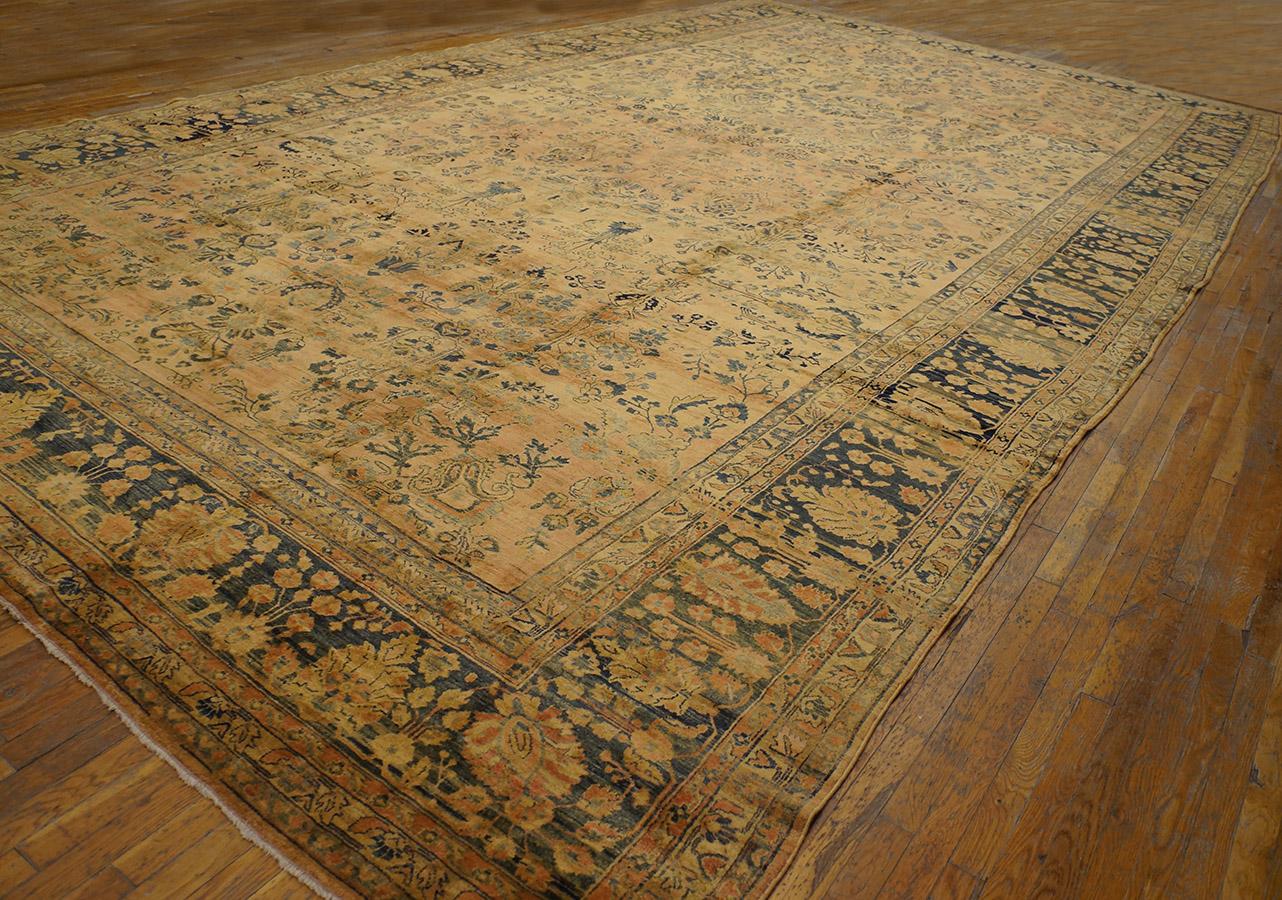 Wool 1920s Persian Sarouk Mohajeran Carpet ( 12'8
