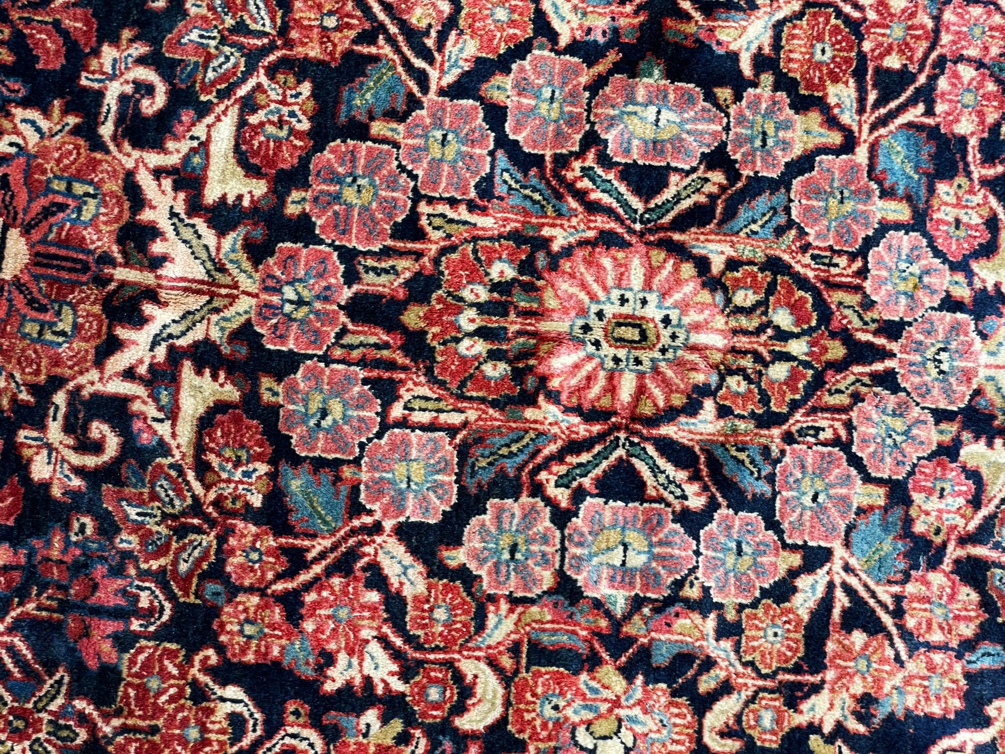 20th Century Antique Persian Sarouk Carpet, Wedding Rug For Sale