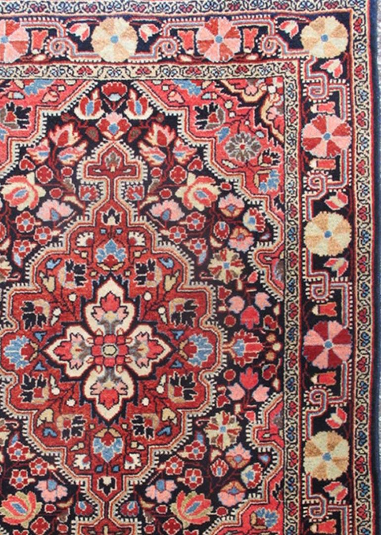 Antique Persian Sarouk Farahan Carpet with Intricate and Colorful Floral Motifs In Excellent Condition For Sale In Atlanta, GA