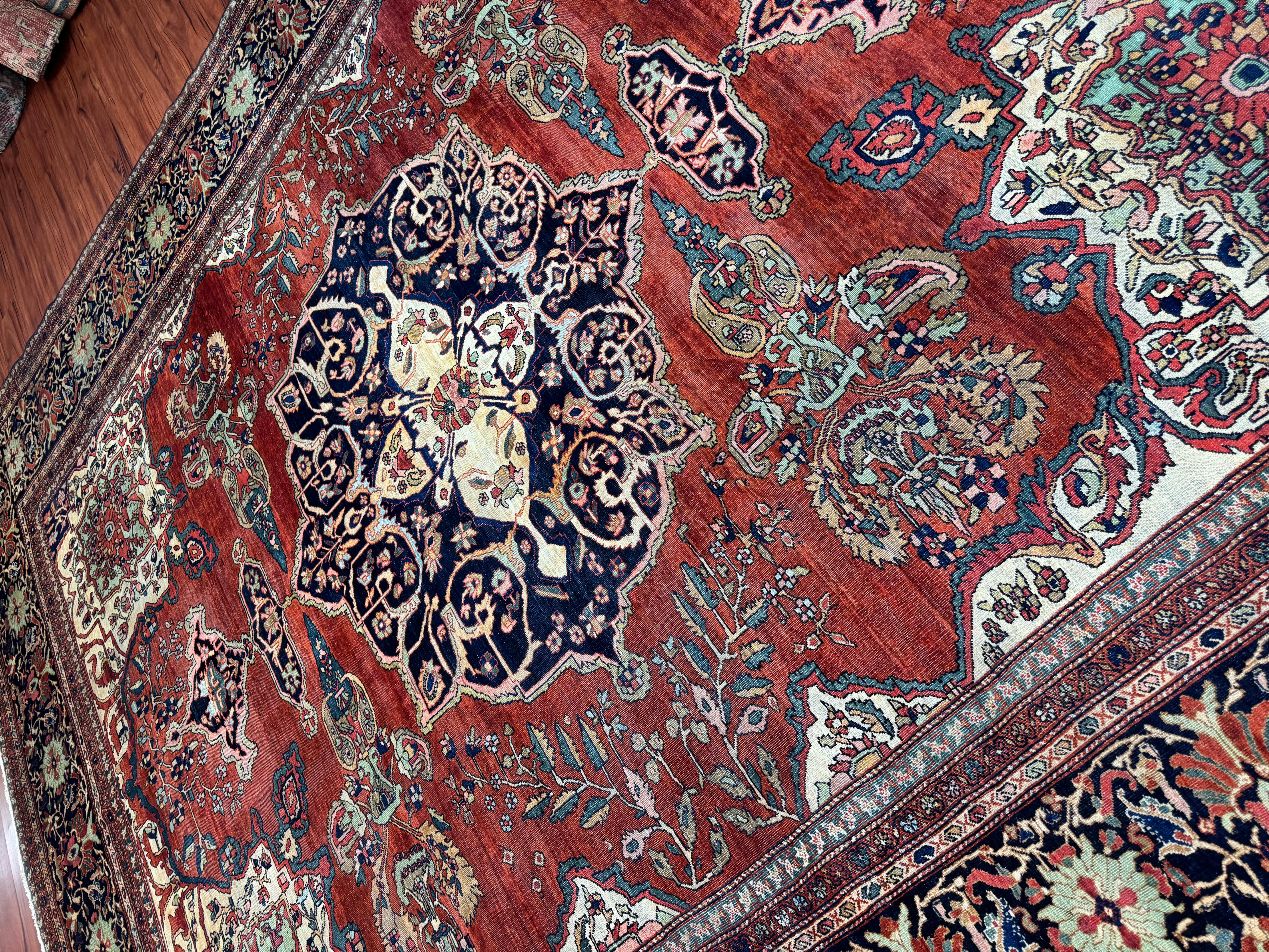 Antiker persischer Sarouk Farahan aus Sarouk im Angebot 3