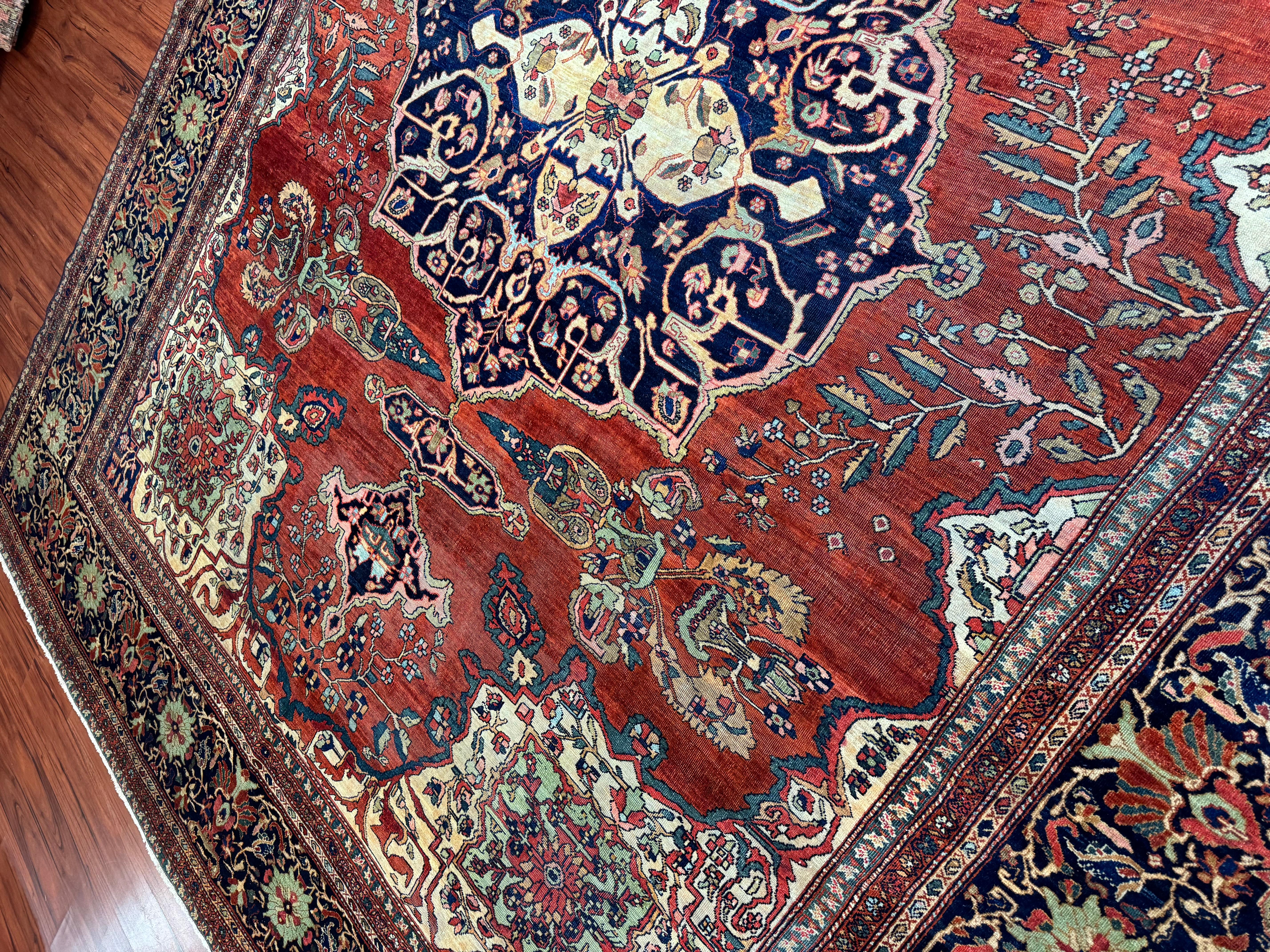 Antiker persischer Sarouk Farahan aus Sarouk im Angebot 4