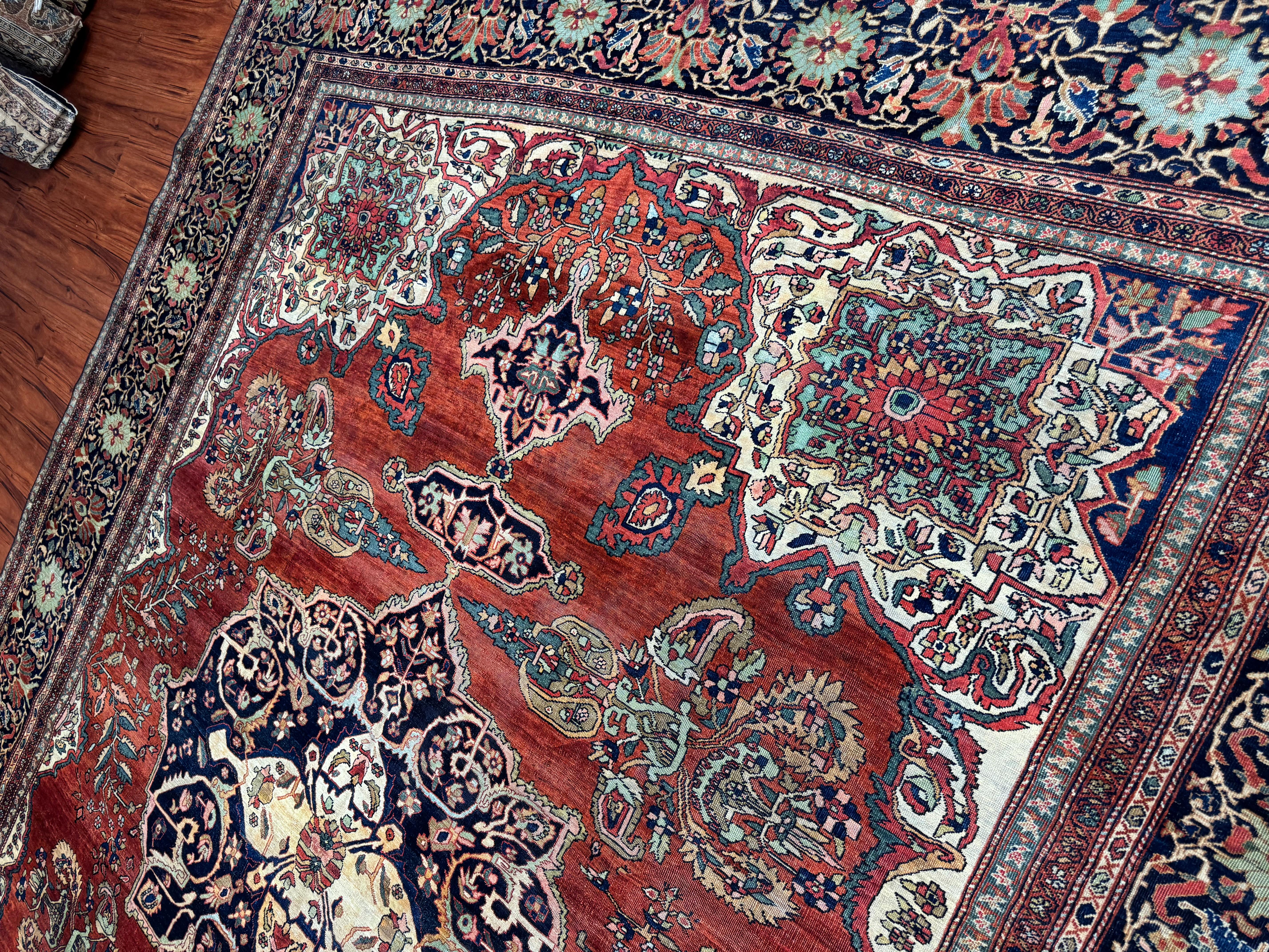 Antiker persischer Sarouk Farahan aus Sarouk im Angebot 5