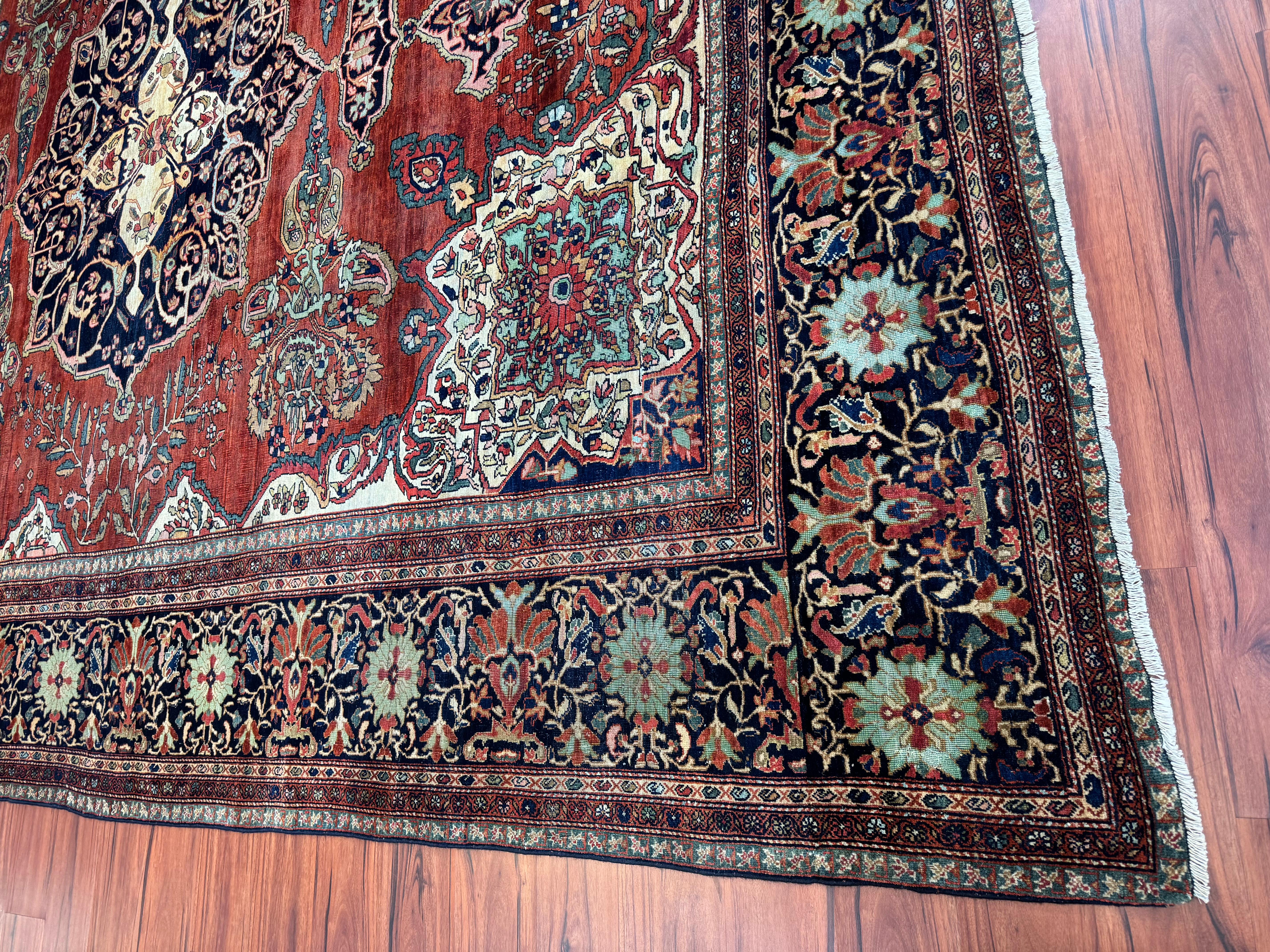 Antiker persischer Sarouk Farahan aus Sarouk im Angebot 6