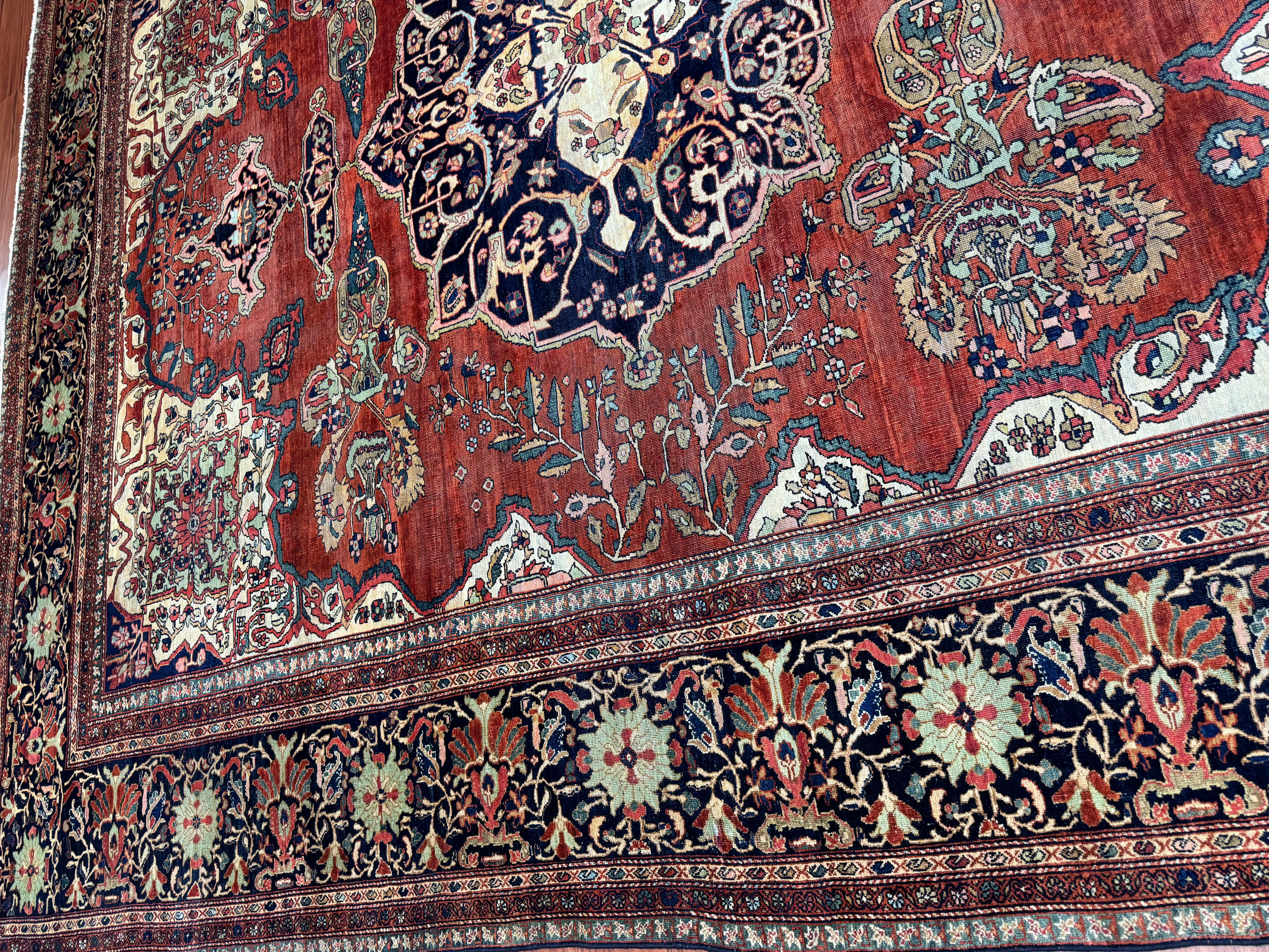 Antiker persischer Sarouk Farahan aus Sarouk im Angebot 7