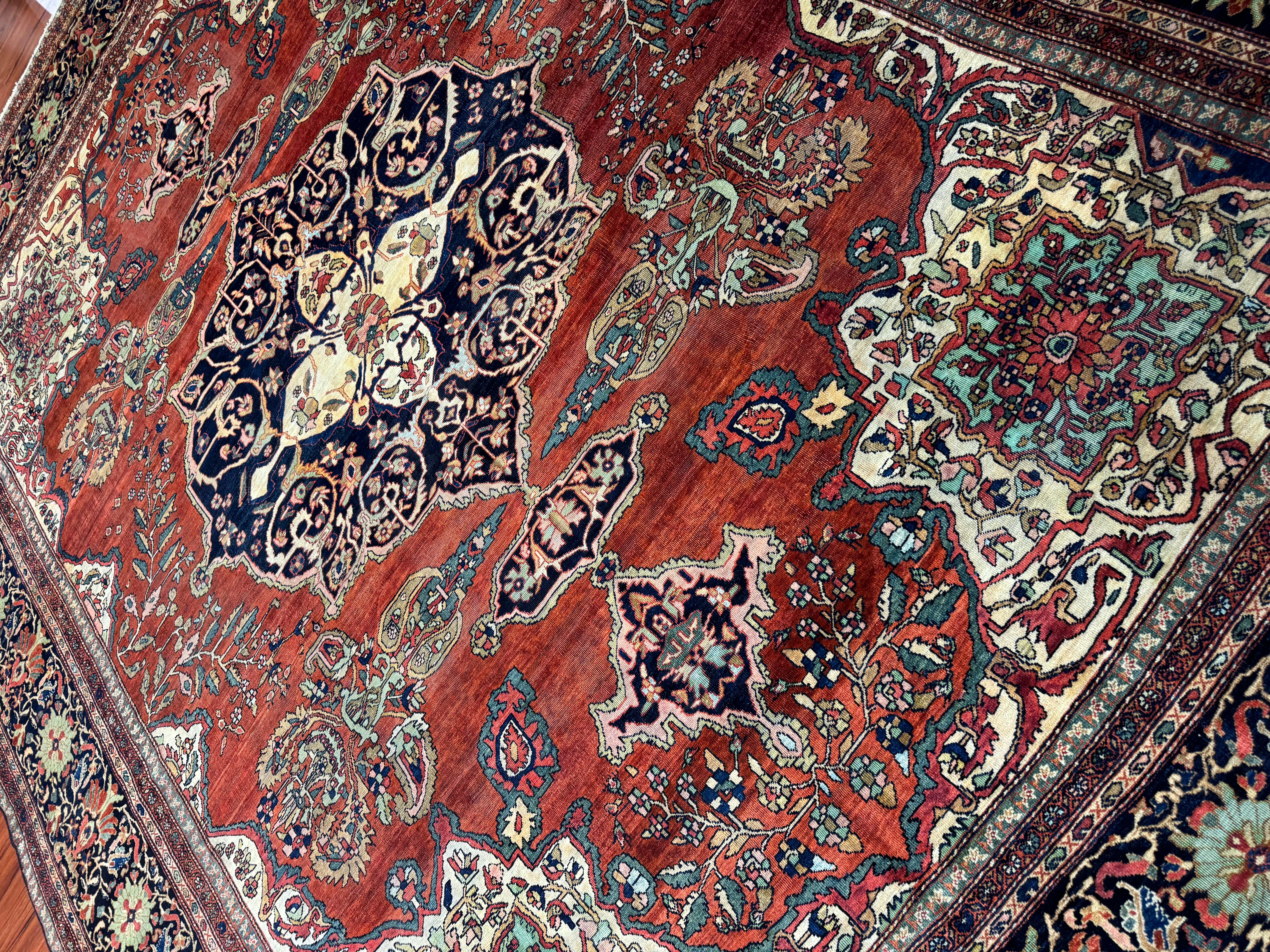 Antiker persischer Sarouk Farahan aus Sarouk im Angebot 9
